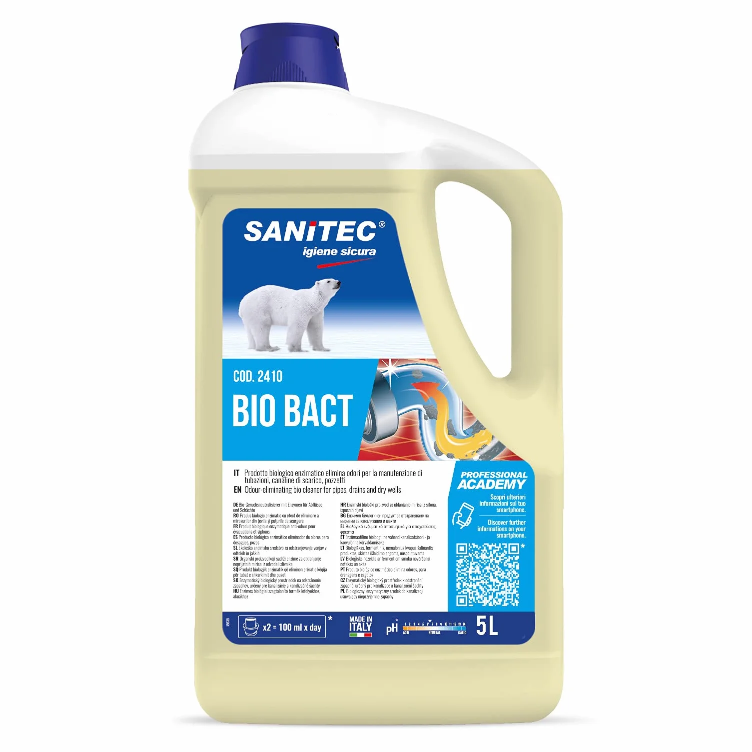 Bio Bact środek do czyszczenia odpływów, do leczenia i odtłuszczania odpływów, rur i szampana – 5 kg
