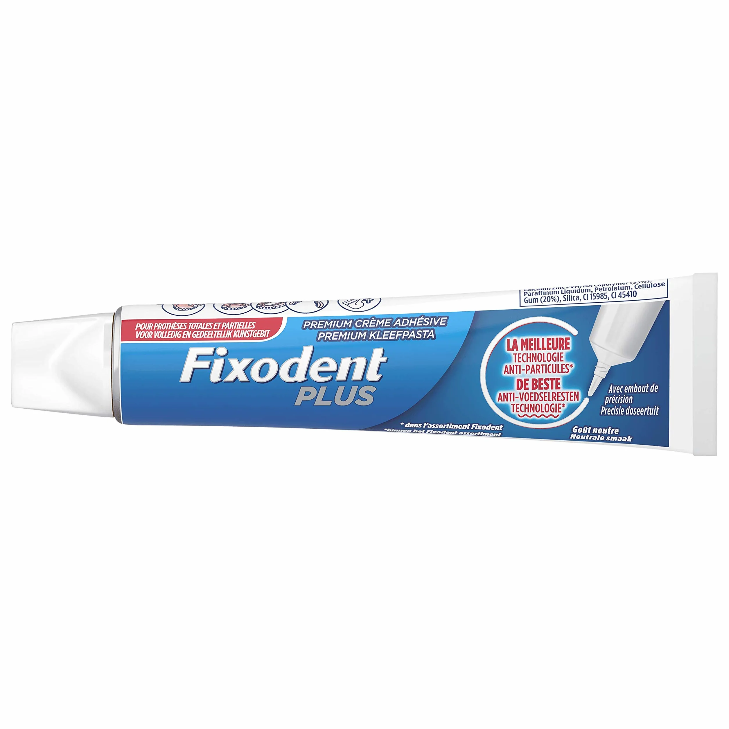 Fixodent Plus - Pasta klejąca, Pozostałość Anti-Food - 40 ml