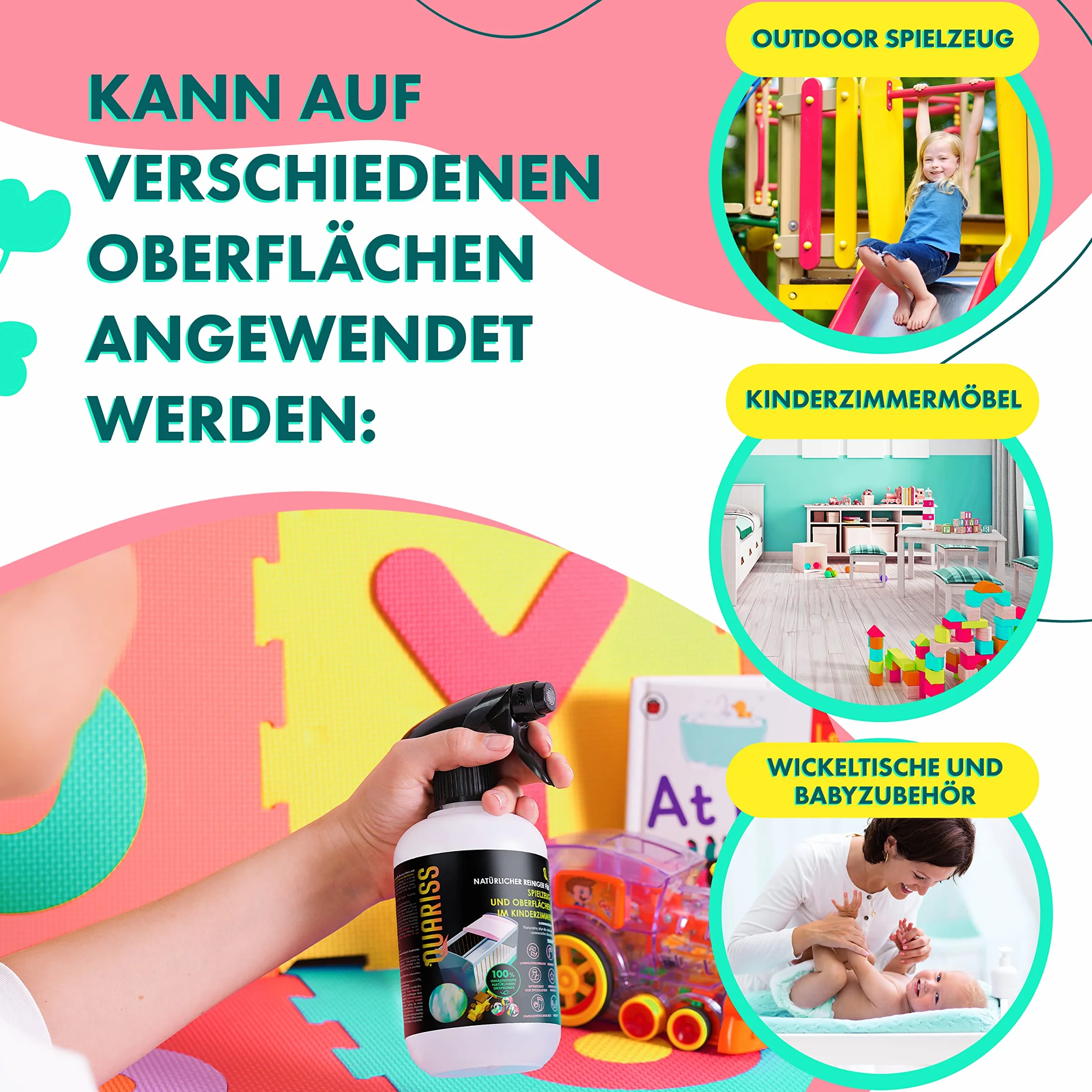 Naturalny środek czyszczący dla dzieci 500 ml spray higieniczny wegański