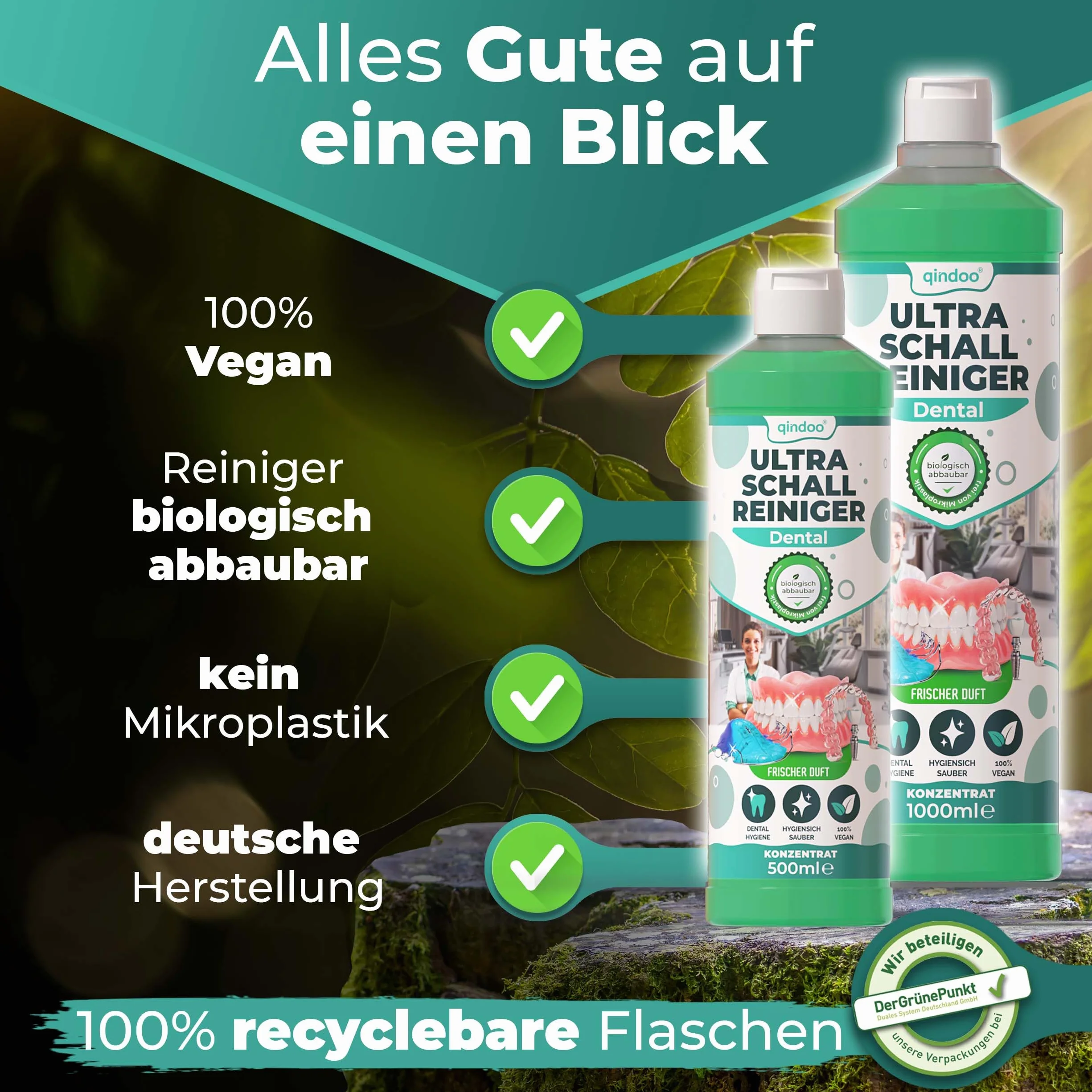 Ultradźwiękowy środek do czyszczenia protez dentystycznych 500 ml