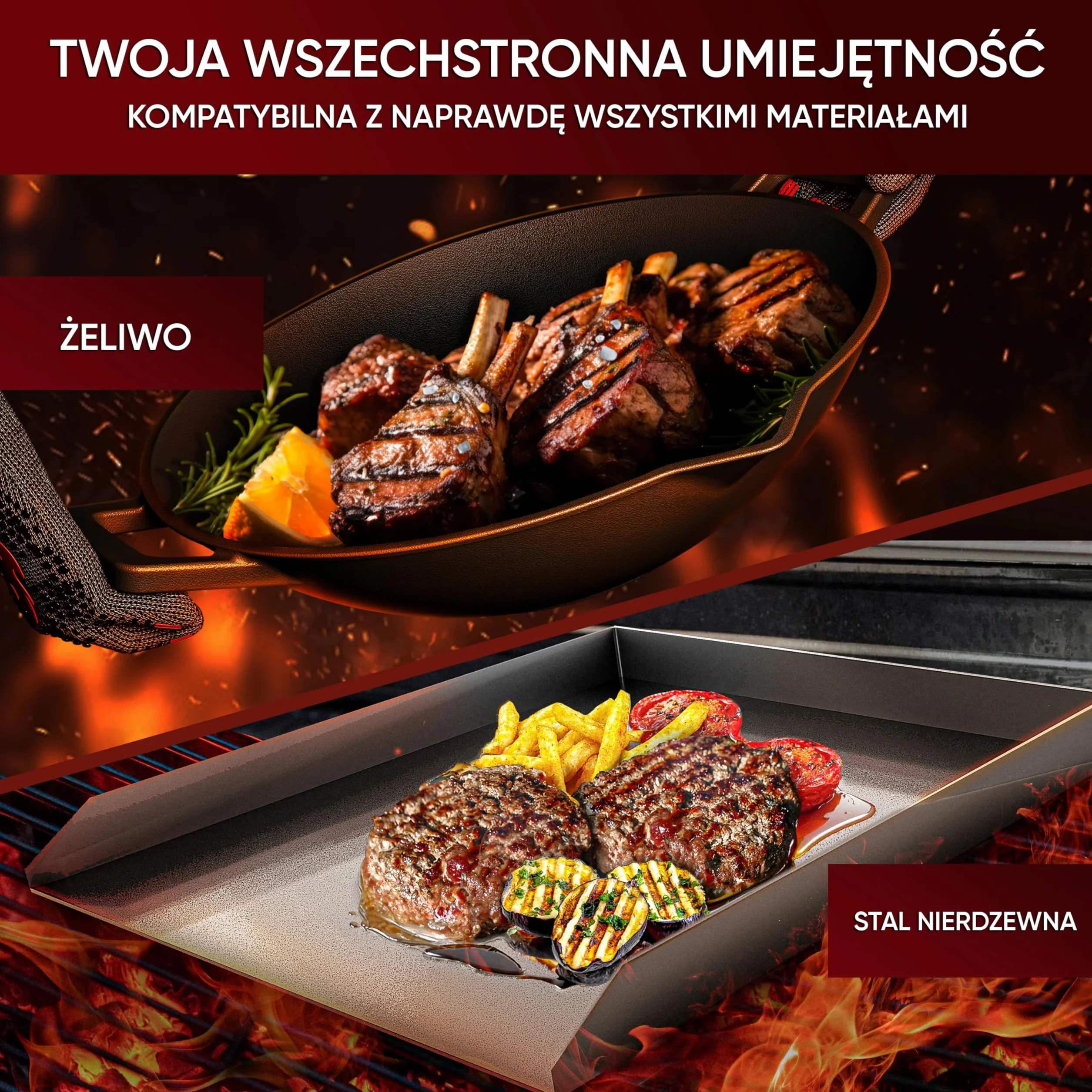 Gusskönig czyścik do żeliwa Wysokiej jakości czyścik ze stali nierdzewnej do skutecznego i delikatnego czyszczenia produktów z żeliwa - Chroni patynę. (12cm)
