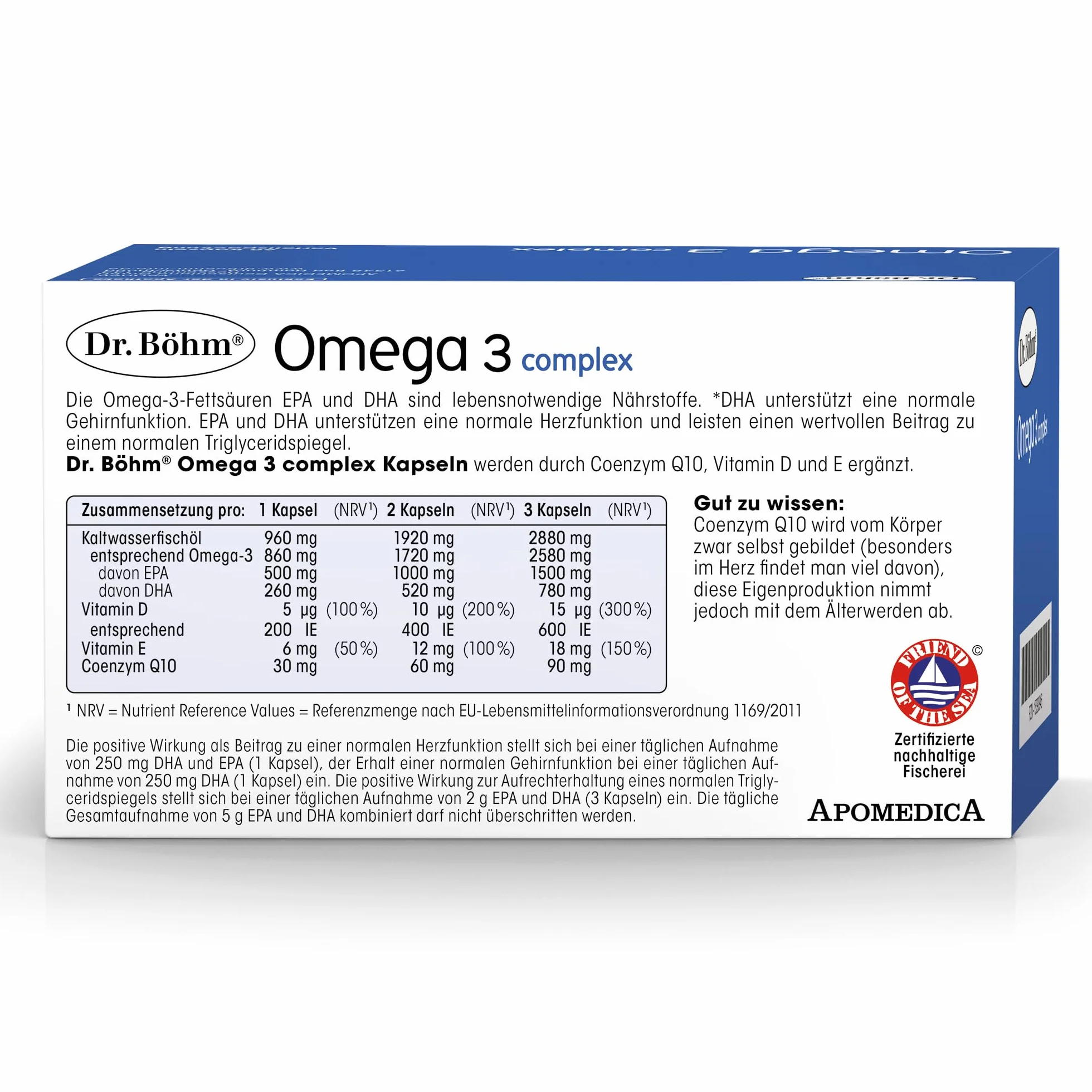 Dr. Böhm Omega 3 complex, 60 Sztuka Kapsułki
