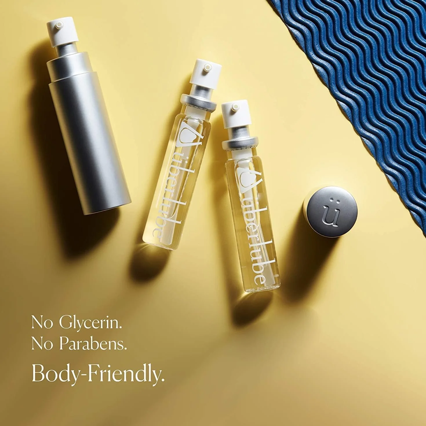 Überlube Premium lubrykant zestaw podróżny | naturalny silikonowy lubrykant z witaminą E, bezzapachowy i smakowy, działa również pod wodą 15 ml czerwony