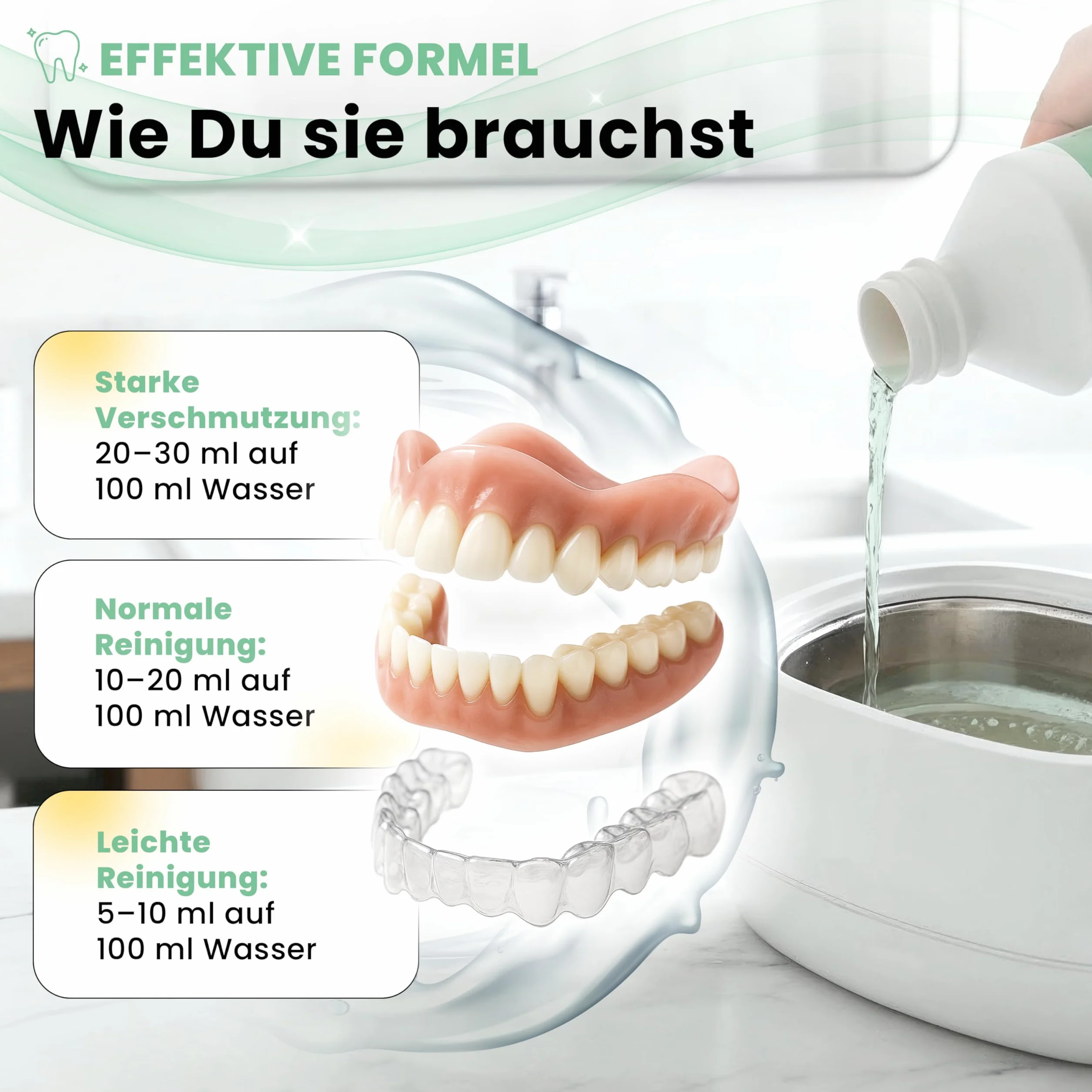 Treufix Koncentrat do czyszczenia ultradźwiękowego Dental 750 ml – do protez, szyn, spinek