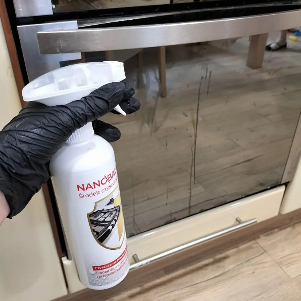 Skuteczny, silnie czyszczący płyn do usuwania przypalonych zabrudzeń | NANOBAUER Środek do czyszczenia piekarników i grilli | Spray | Pojemność 500 ml