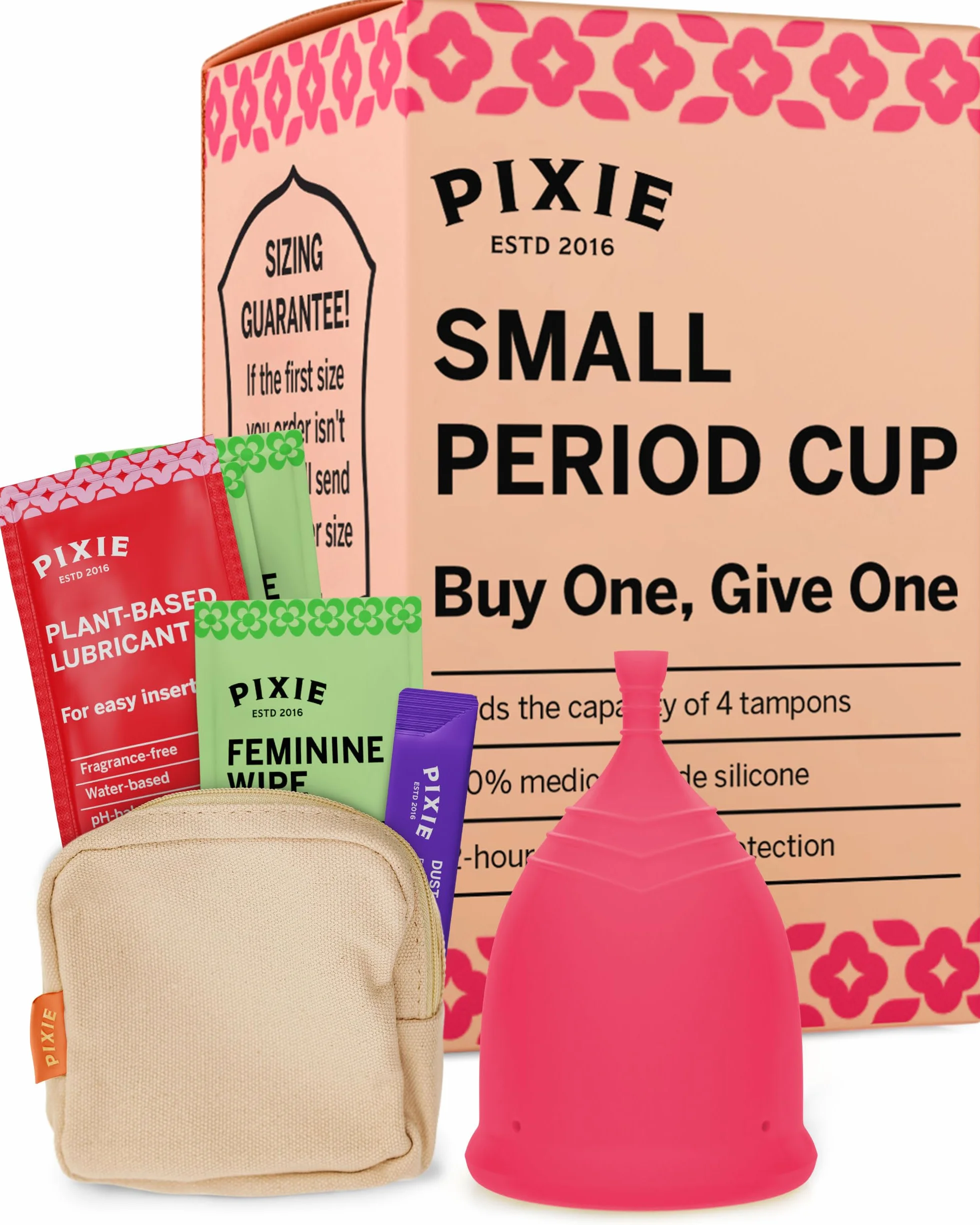 Pixie kubek menstruacyjny 100% silikon klasy medycznej 12 godzin alternatywa dla tamponu