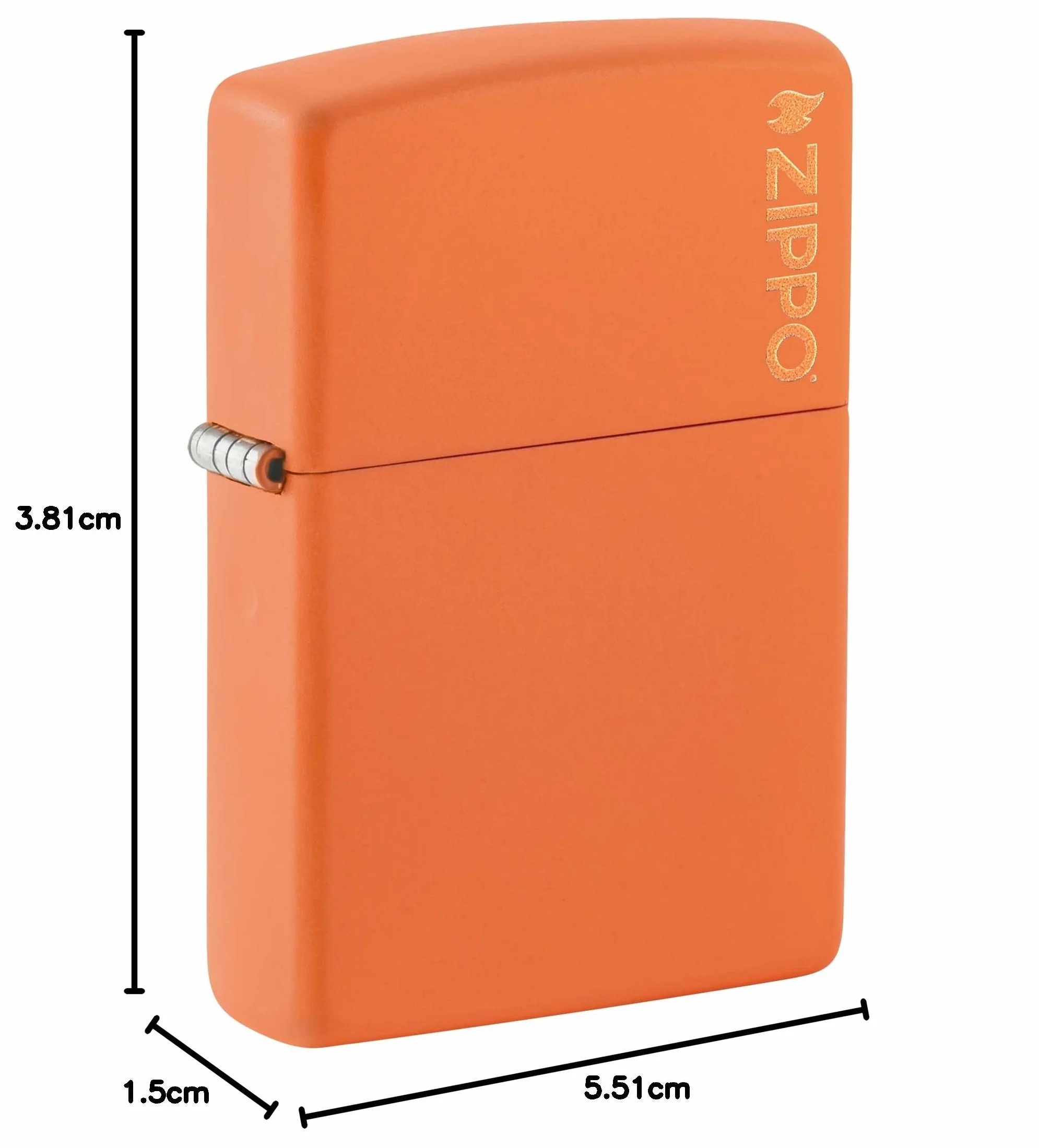 Zippo Zapalniczka Sztormowa Pomarańczowa Matowa Kolorowy Nadruk Odporna na Wiatr Wielokrotnego Użytku