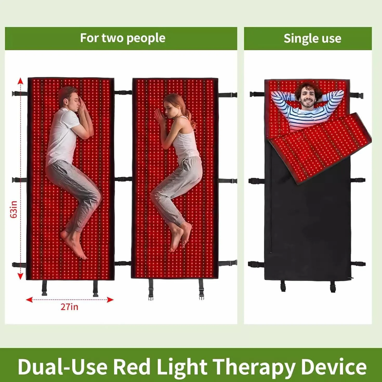 2520 sztuk diody LED mata do terapii światłem czerwonym do ciała-urządzenie do terapii światłem podczerwonym, podkładka do terapii światłem w bliskiej podczerwieni