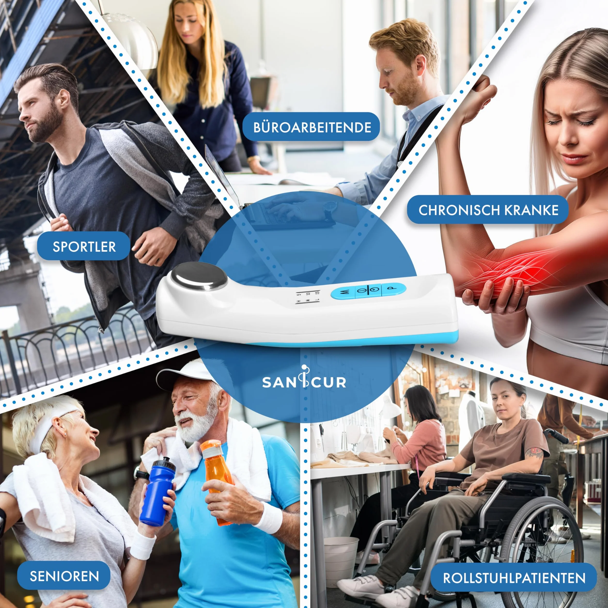 Ultradźwiękowa terapia bólu – certyfikowany produkt medyczny, skuteczny w przypadku bólu mięśni, artrozy, naprężeń i napięć, żel ultradźwiękowy 150 ml, 3 poziomy intensywności, plecy i stawy