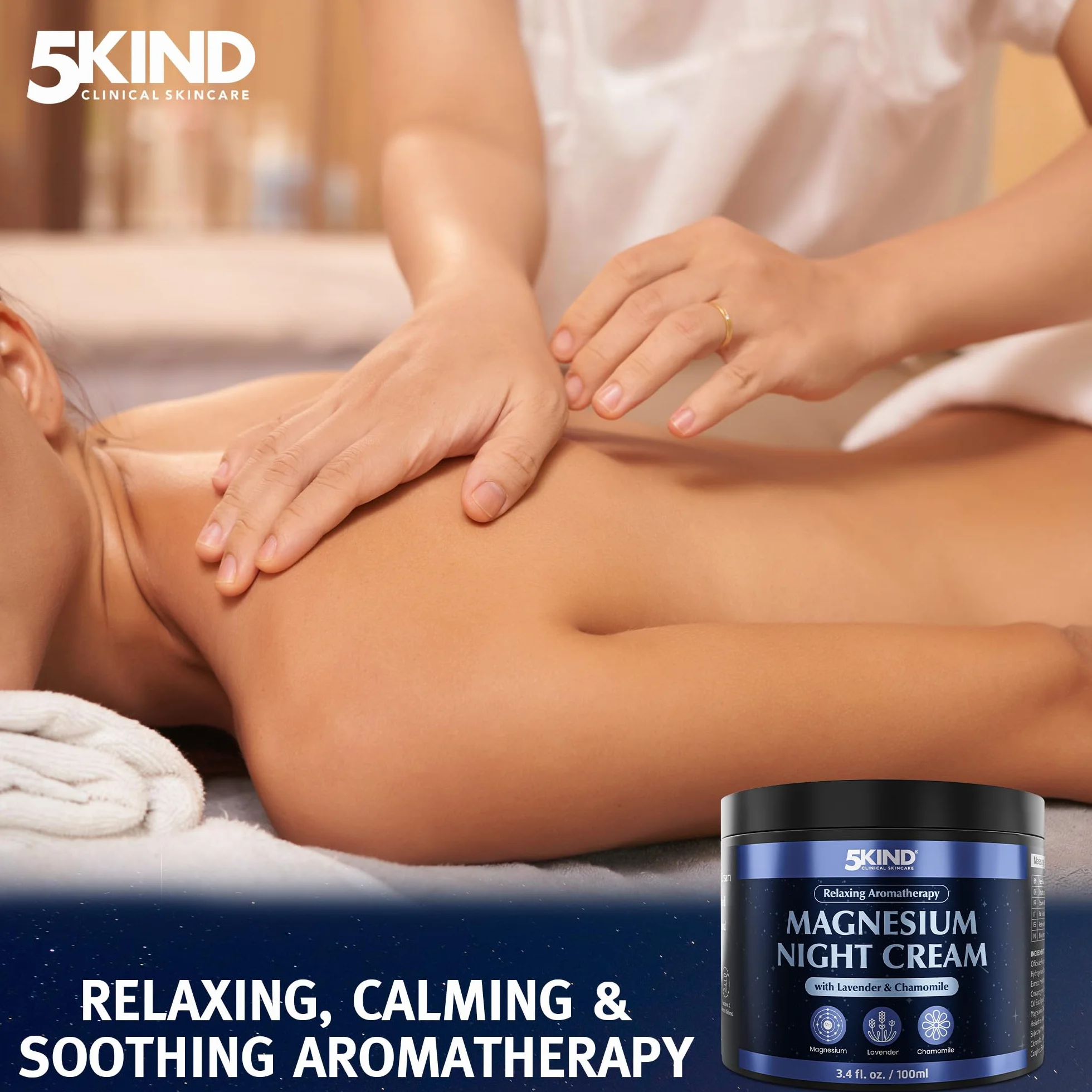 5Kind Magnesium Sleep Cream 100 ml – Relaksujący Magnezowy Balsam z Lawendą i Rumiankiem