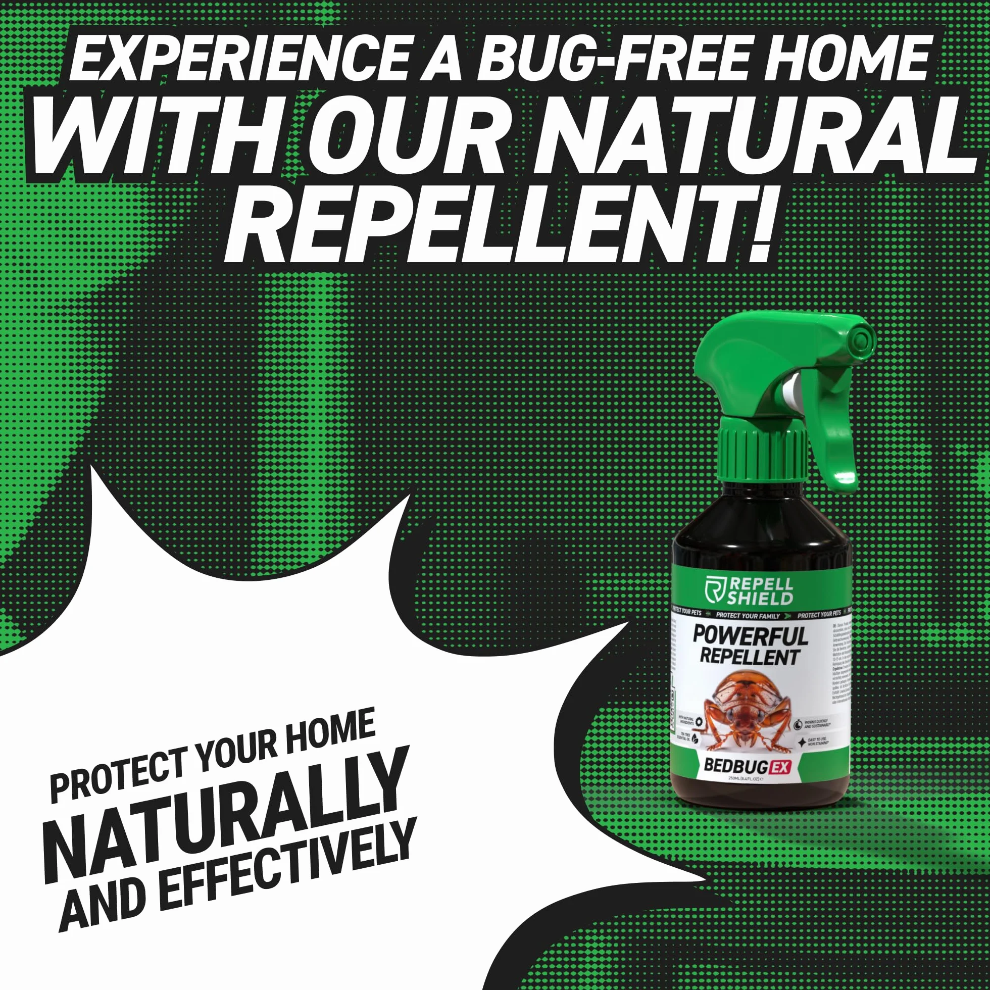 RepellShield Natural Anti Bed Bug Spray 250ml środek przeciwko pluskwom