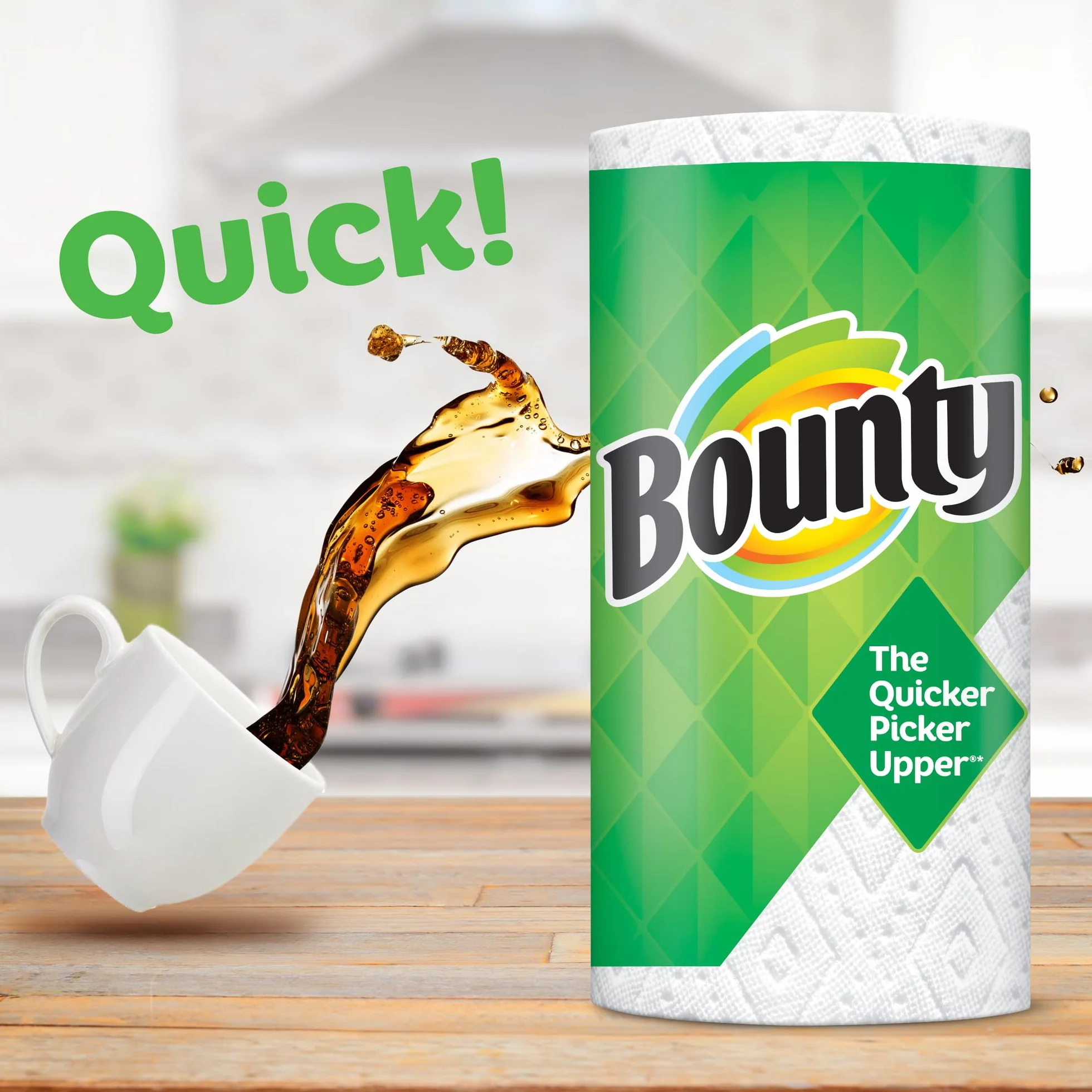 Bounty Ręczniki papierowe białe duże rolki 6 sztuk 74 arkusze
