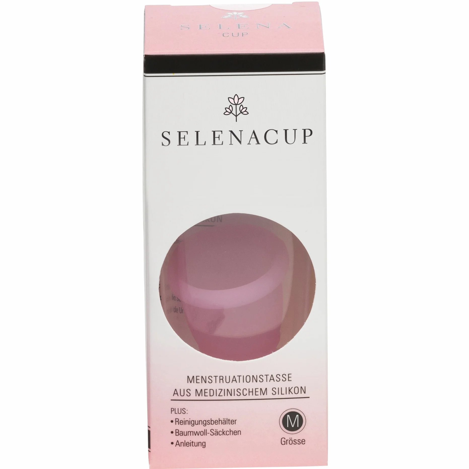 Selenacup Miseczka menstruacyjna/miseczka menstruacyjna, M, (przezroczysta lub różowa)