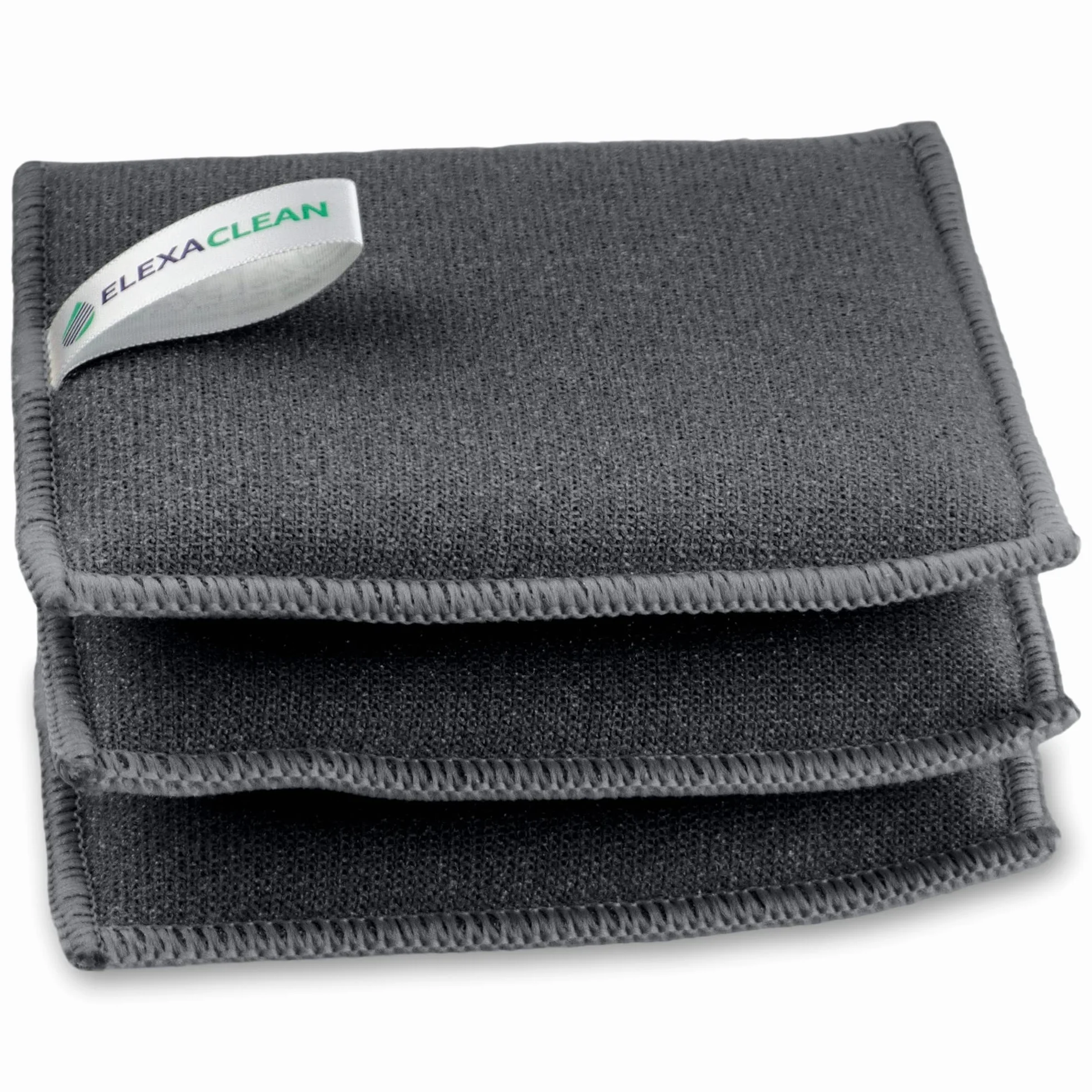 ELEXACLEAN gąbka kuchenna 3 szt. mikrofibra 12x10 cm antracyt
