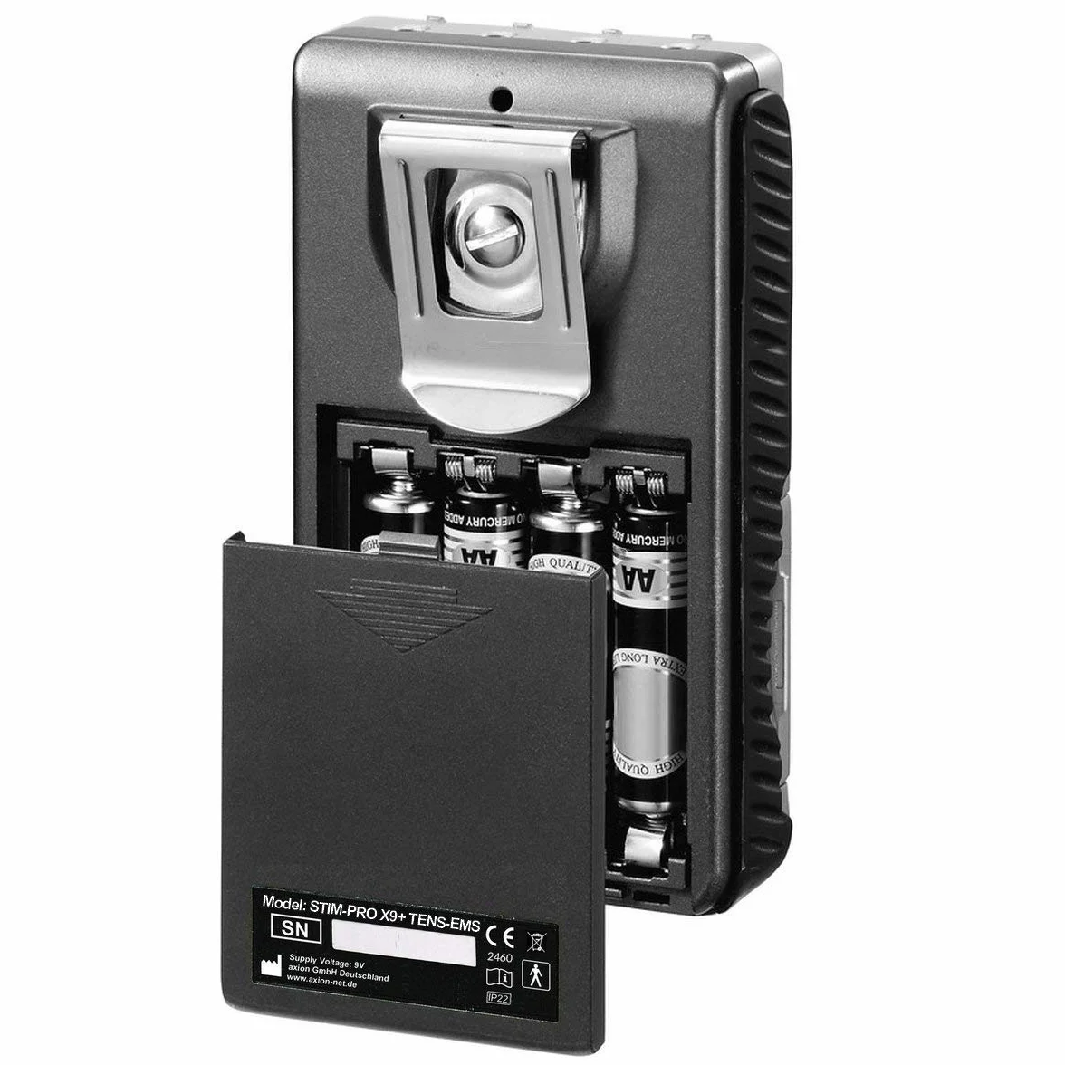 TENS-EMS STIM-PRO X9+ 4 kanałowe urządzenie combi w zestawie z 8 szt. 5x5 cm, specjalnymi elektrodami & sprayem kontaktowym | terapia bólu, wzmacnianie mięśni i masaż | certyfikowany. Wyrób medyczny