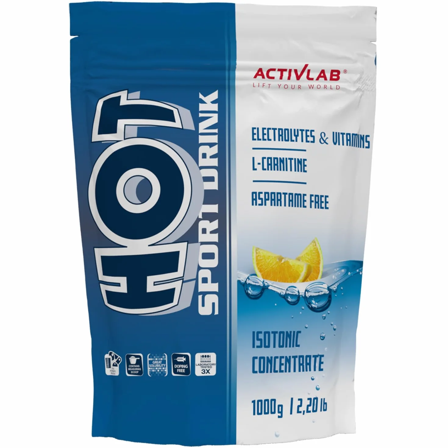 Activlab, Hot Sport napój izotoniczny, cytryna, 1 opakowanie (1 x 1000 g)