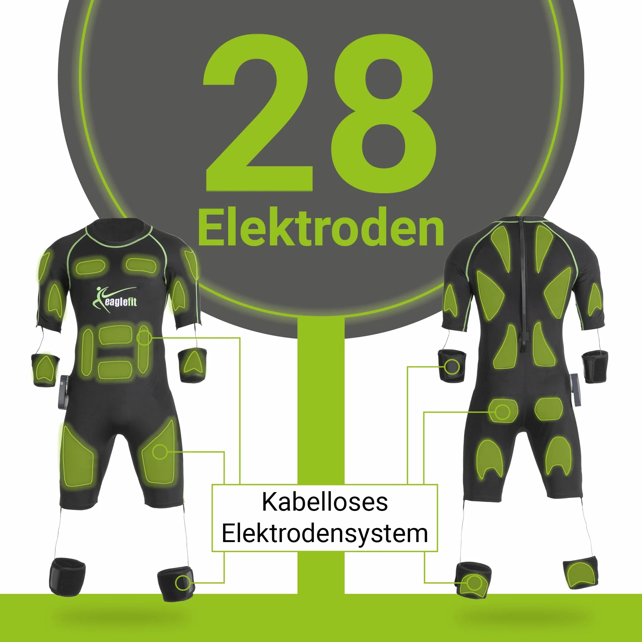 eaglefit kombinezon CONNECT EMS bezprzewodowy 28 elektrod trening full body stymulacja mięśni