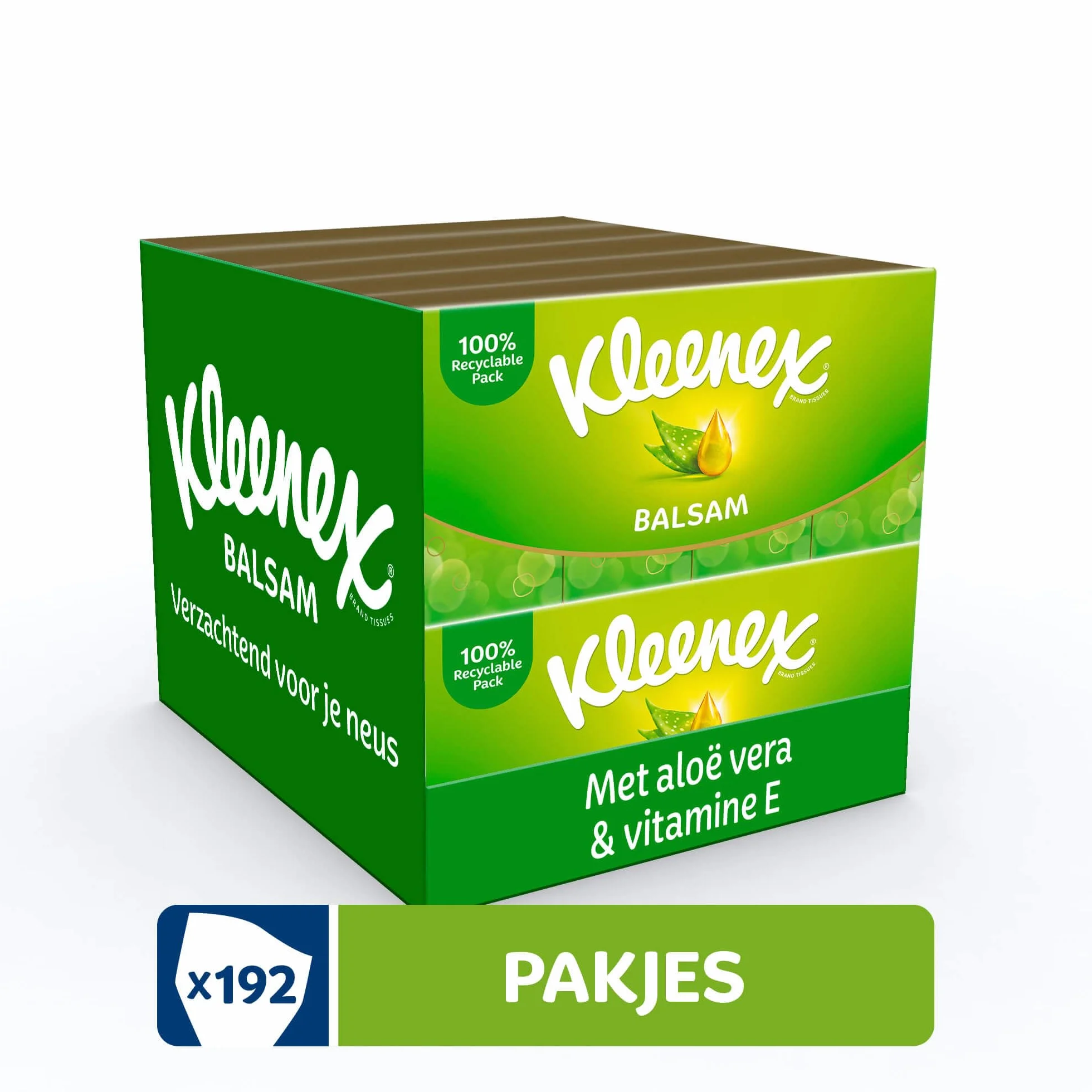 Kleenex Balsam chusteczki higieniczne 4-warstwowe 16 x 12 opakowań po 9 chusteczek opakowanie magazynowe