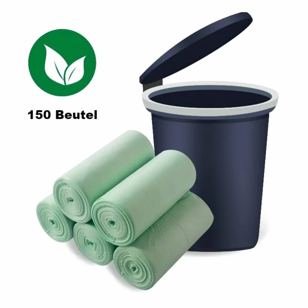 Biodegradowalne Worki na śmieci 25L 150 Szt Zielony W50xH60cm