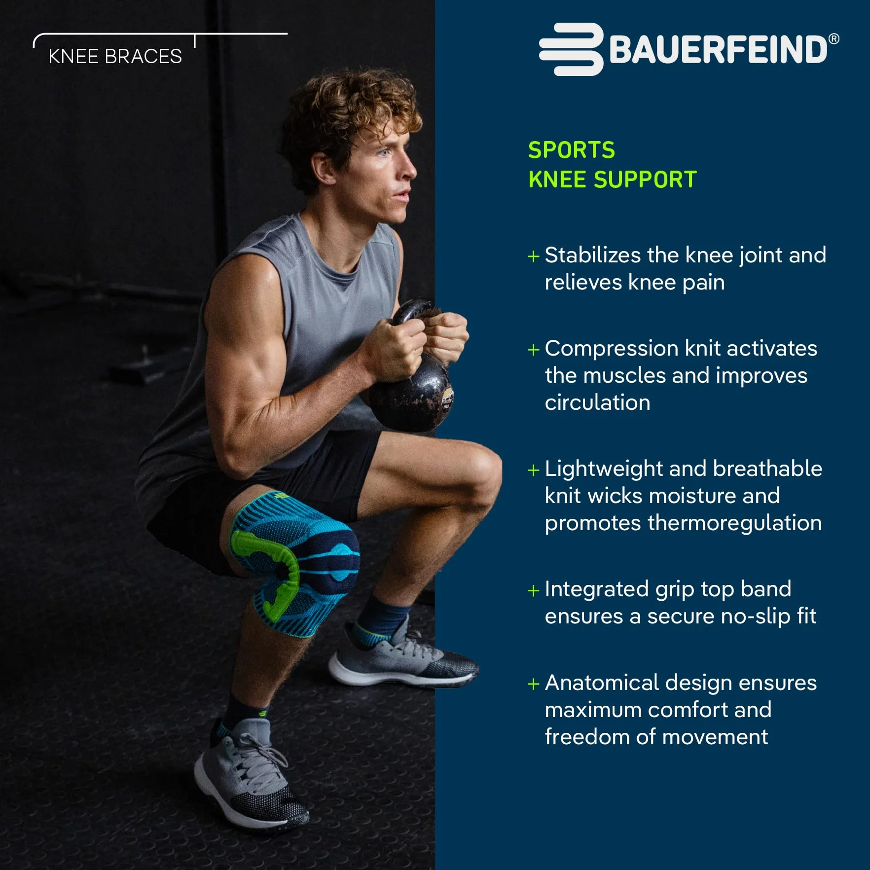 Bauerfeind Stabilizator na kolano Knee Support, na prawe i lewe kolano