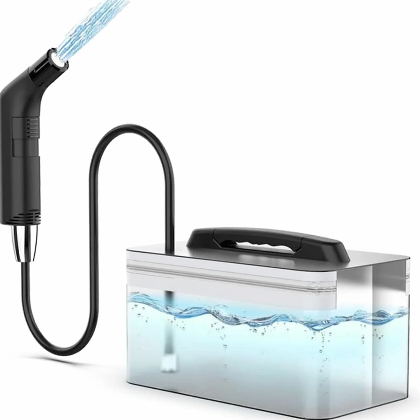 Przenośny bidet podróżny USB-C 2,3 l czarny