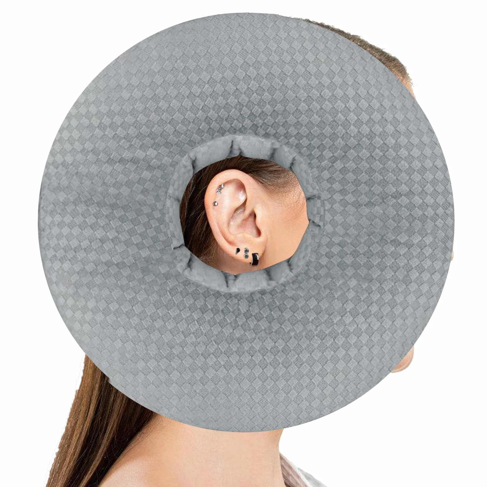 Poduszka do piercingu z otworem, poduszka w kształcie donuta, przeciw bólom ucha, miękka poduszka do piercingu, poduszka do uszu, poduszka dla osób śpiących na boku, do łagodzenia bólu w uchu