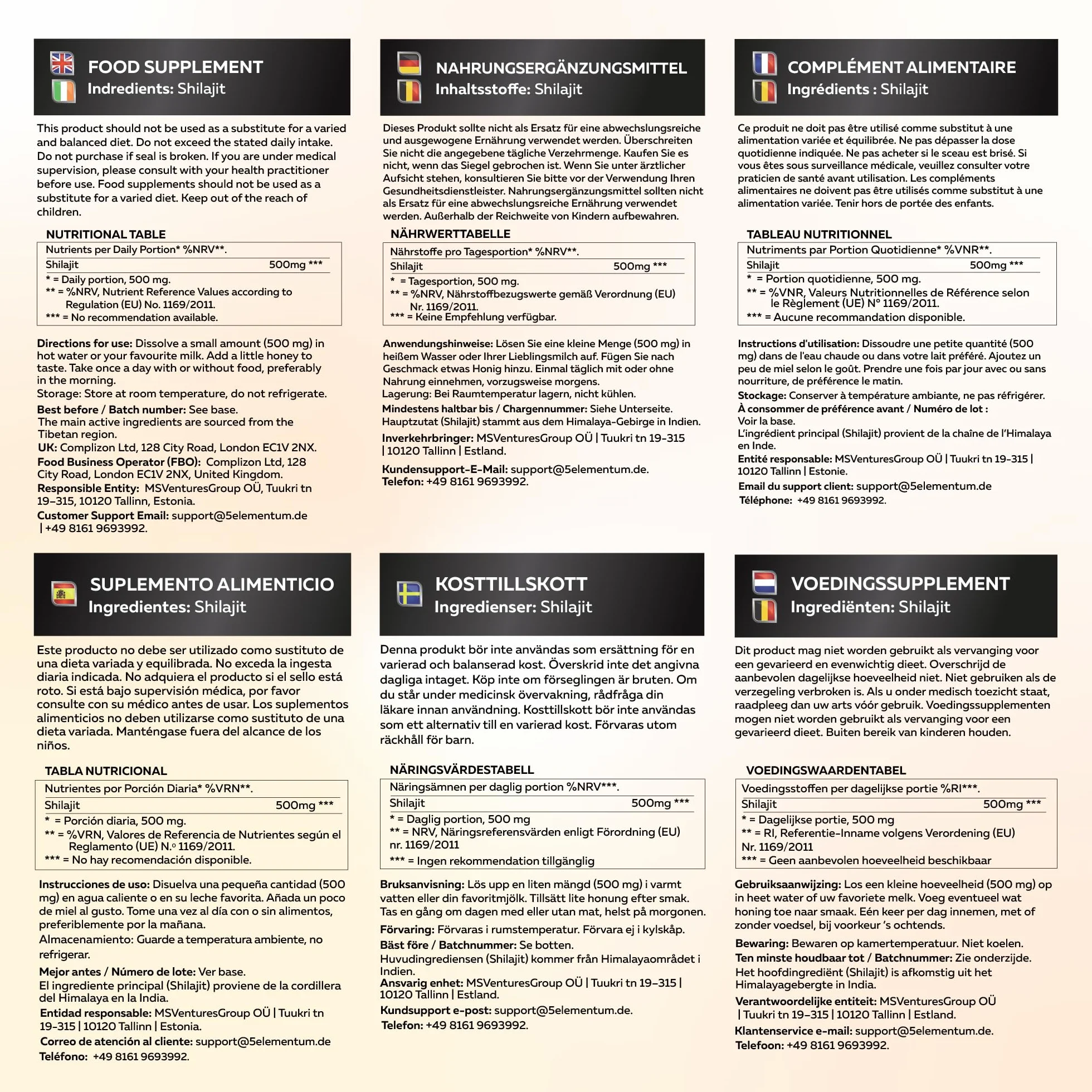 Shilajit Oryginalne Himalajskie Żywice – 85% Kwas Fulwowy – Z 87+ Naturalnymi Minerałami – Czyste Mumijo z Indii – Wegańskie, Bezglutenowe, Zbadane w Laboratorium (Eurofins) – 30 g = Zapas na 60 Dni