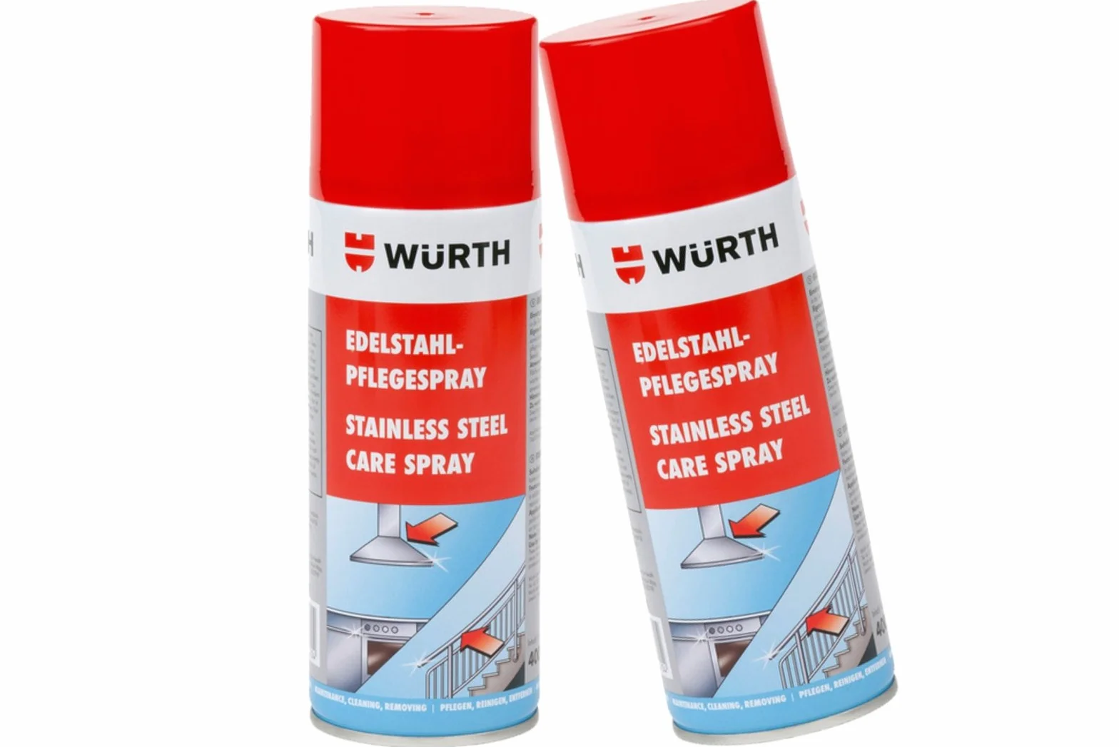 Würth Spray do pielęgnacji stali nierdzewnej 2 x 400 ml środek czyszczący stal szlachetna