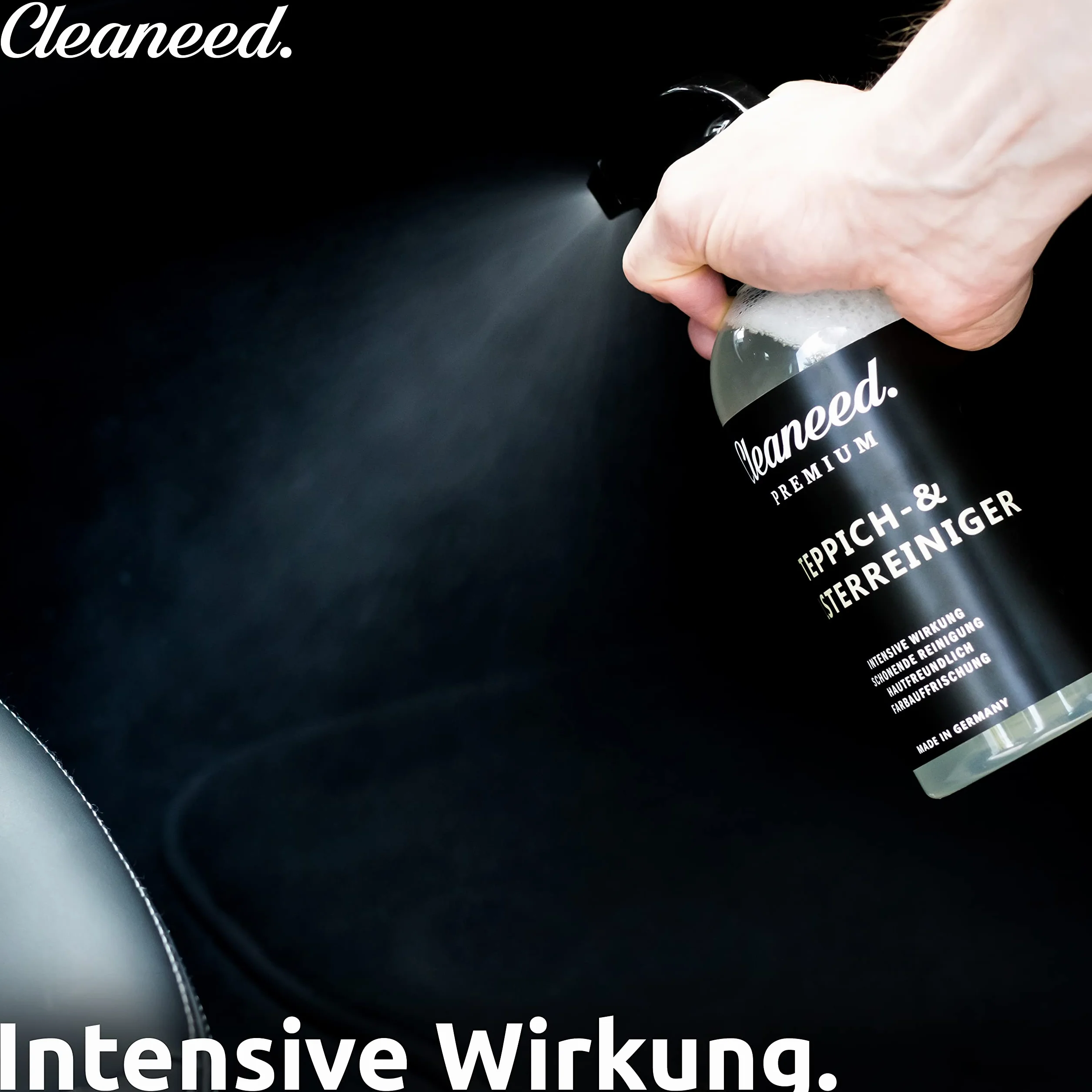 Premium środek do czyszczenia dywanów i tapicerki – Made in Germany – przyjazny dla skóry, delikatne czyszczenie, odświeża kolor