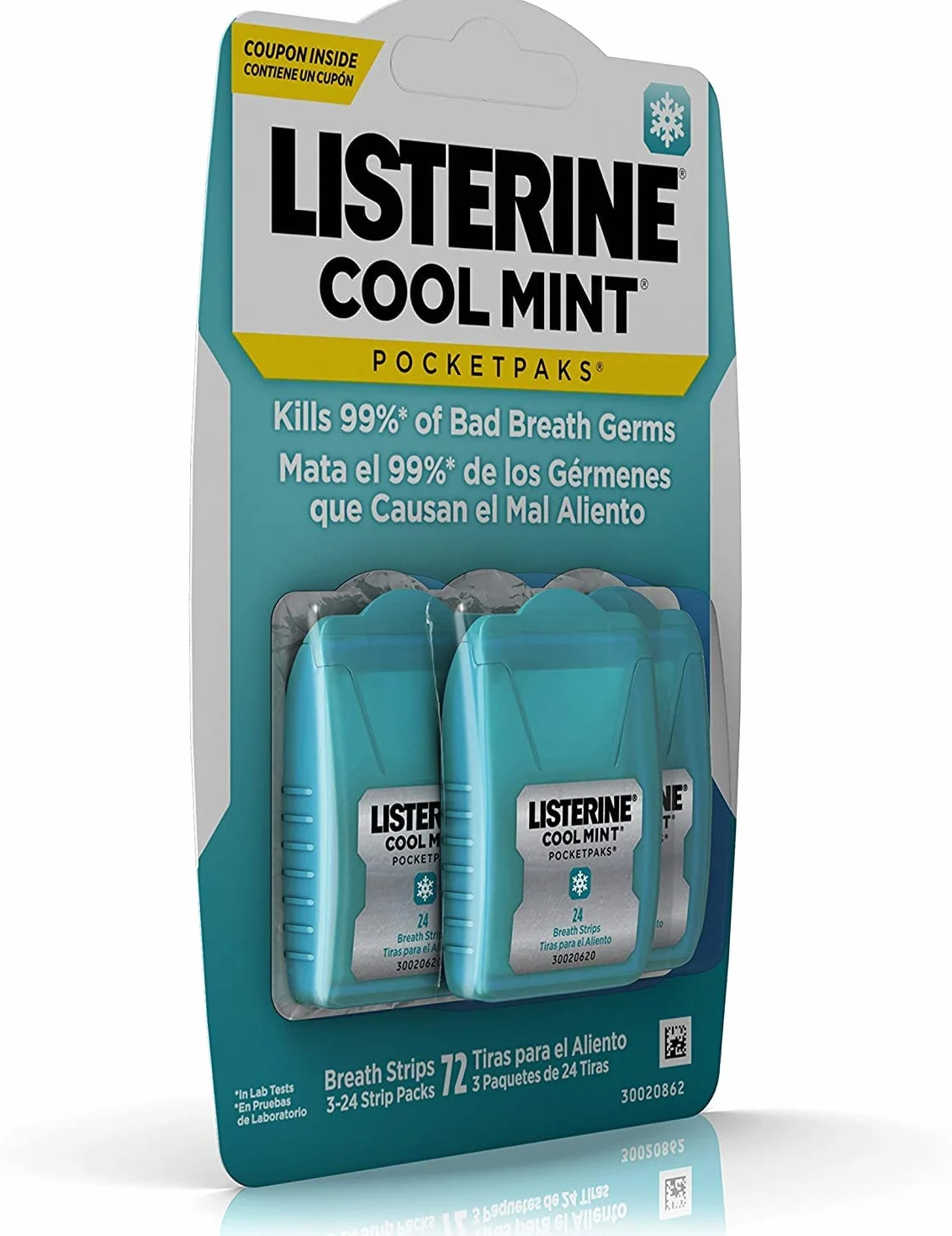 Listerine PocketPaks, Cool Mint, 24 paski (opakowanie po 12) Listerine