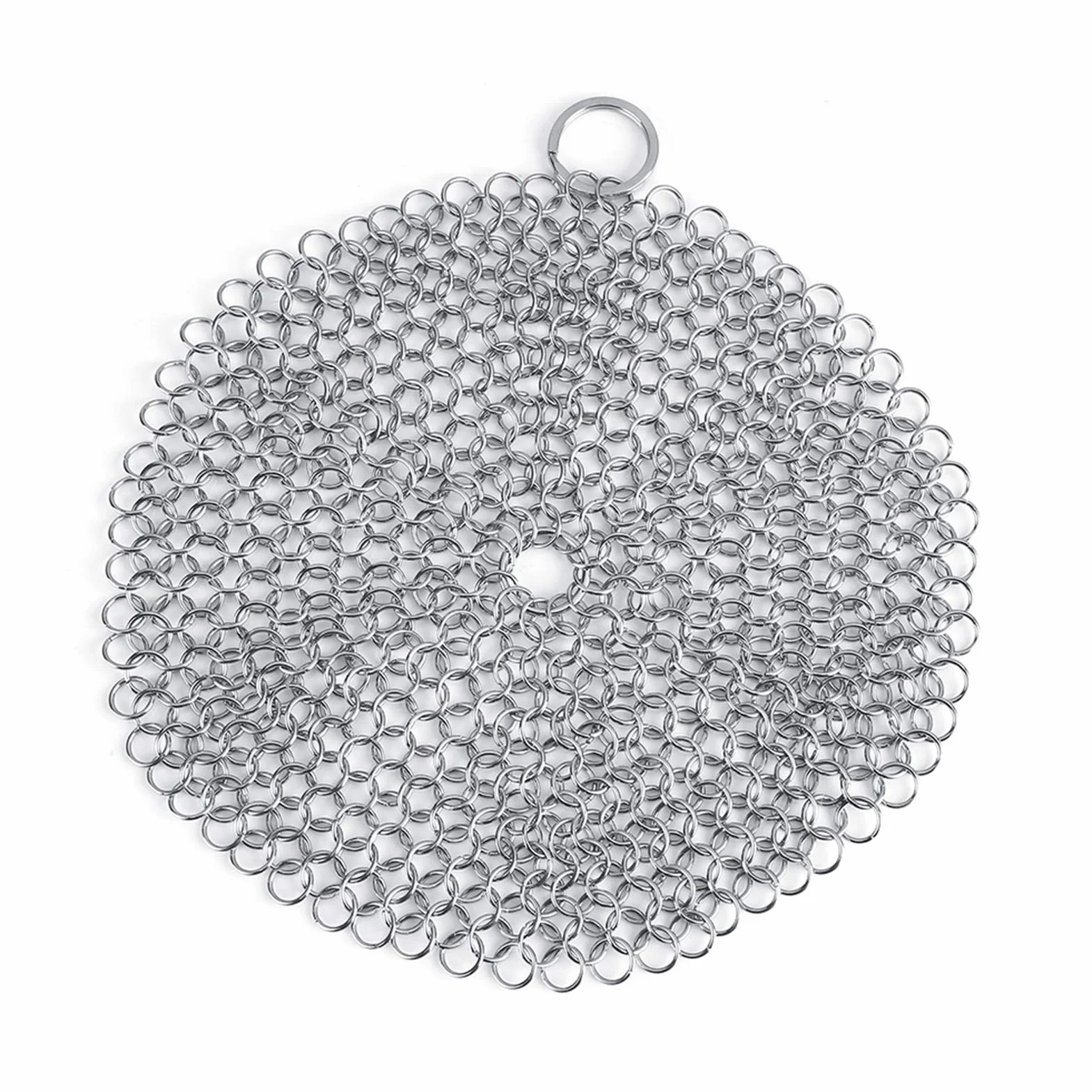 Chainmail Scrubber środek czyszczący ze stali nierdzewnej do garnków żeliwnych przyborów kuchennych