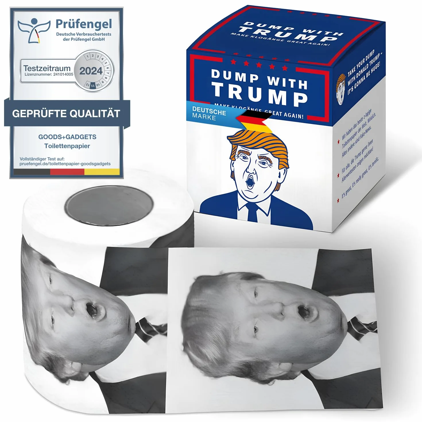 Papier toaletowy pudełko prezentowe Trump