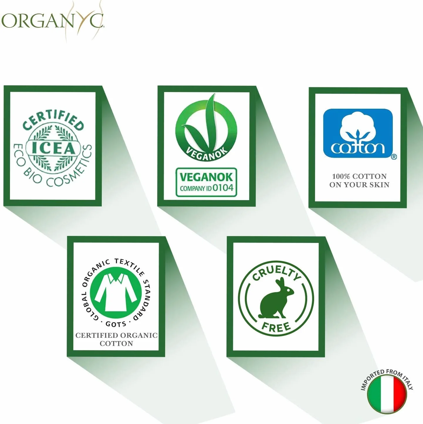 Organyc, Nawilżane chusteczki do higieny intymnej ze 100% organicznej bawełny certyfikowanej, 4 opakowania po 20 chusteczek (Razem 80 sztuk)