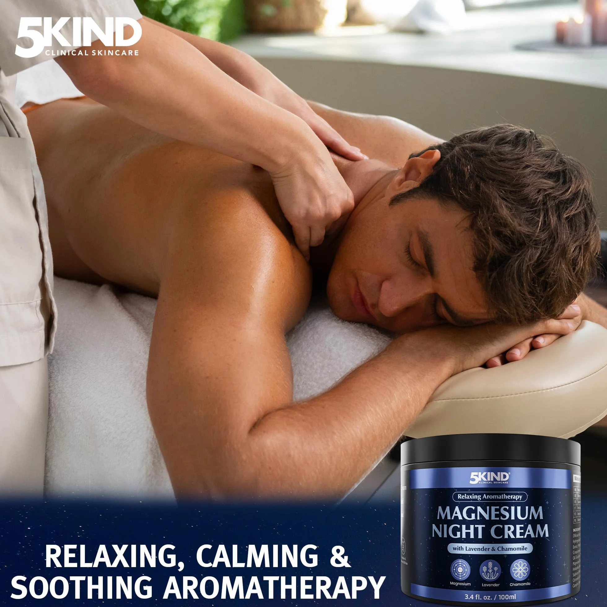5Kind Magnesium Sleep Cream 100 ml – Relaksujący Magnezowy Balsam z Lawendą i Rumiankiem