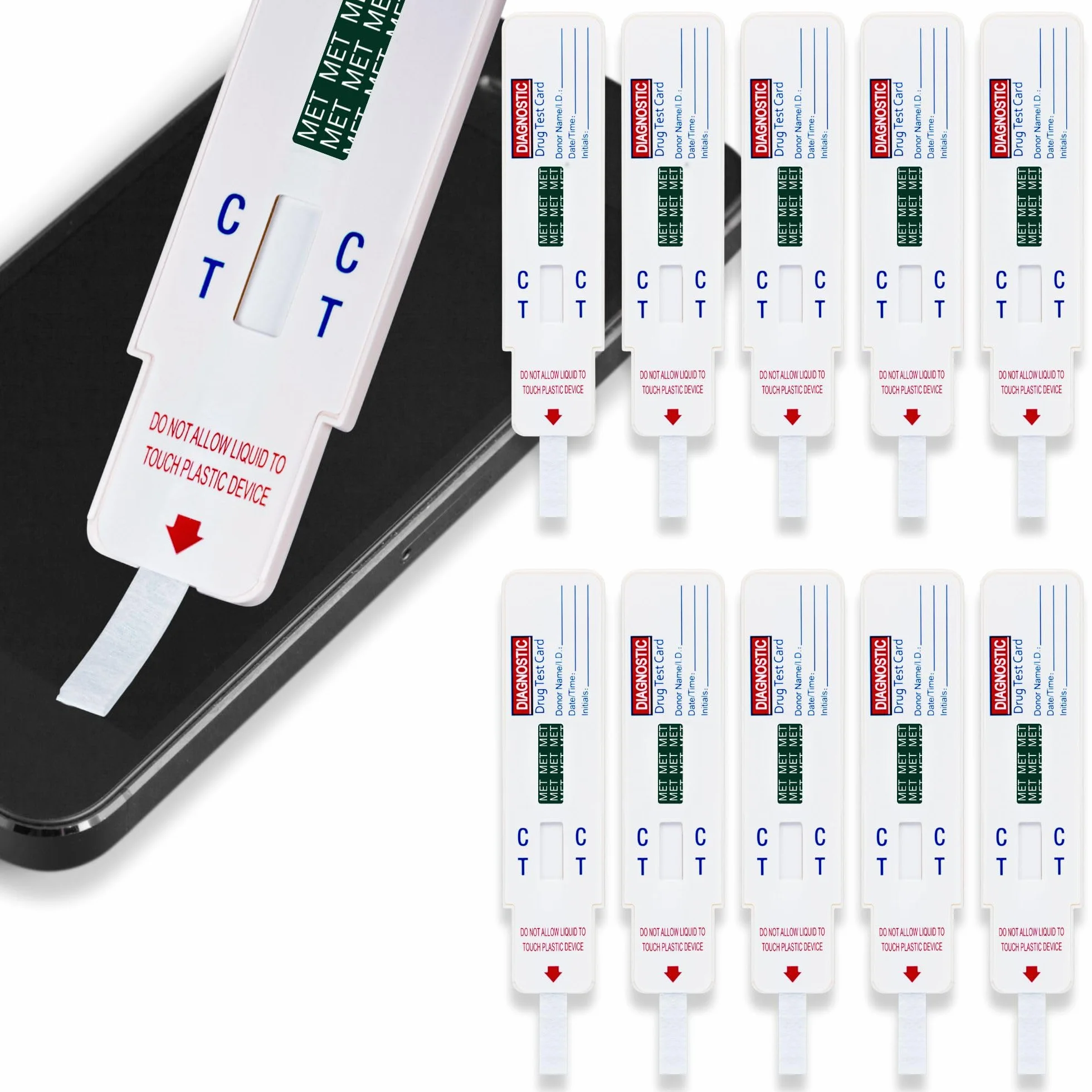 Metamfetamina test waciki wykrywanie pozostałości szybki test wycierania zanurzania