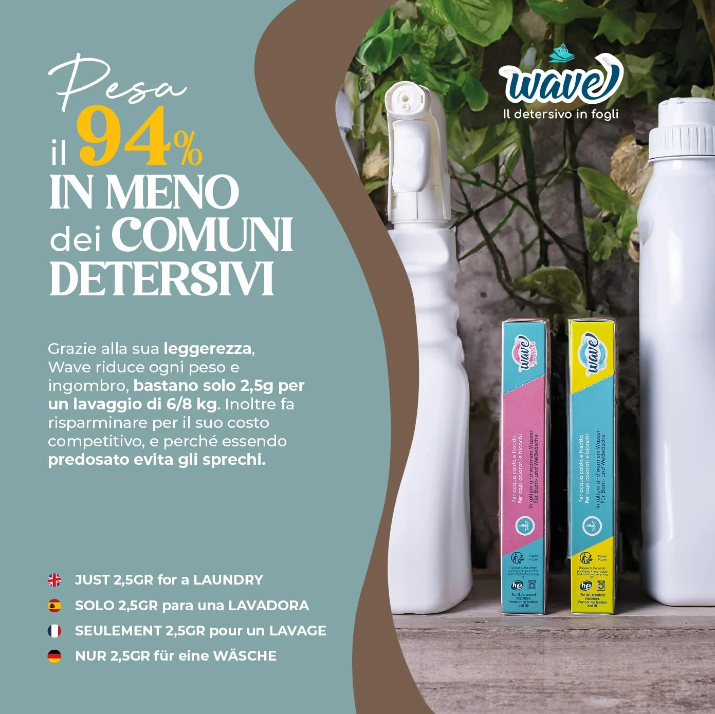 Wave Washing Classic Box środek piorący na liściach 32 cykle prania biodegradowalny