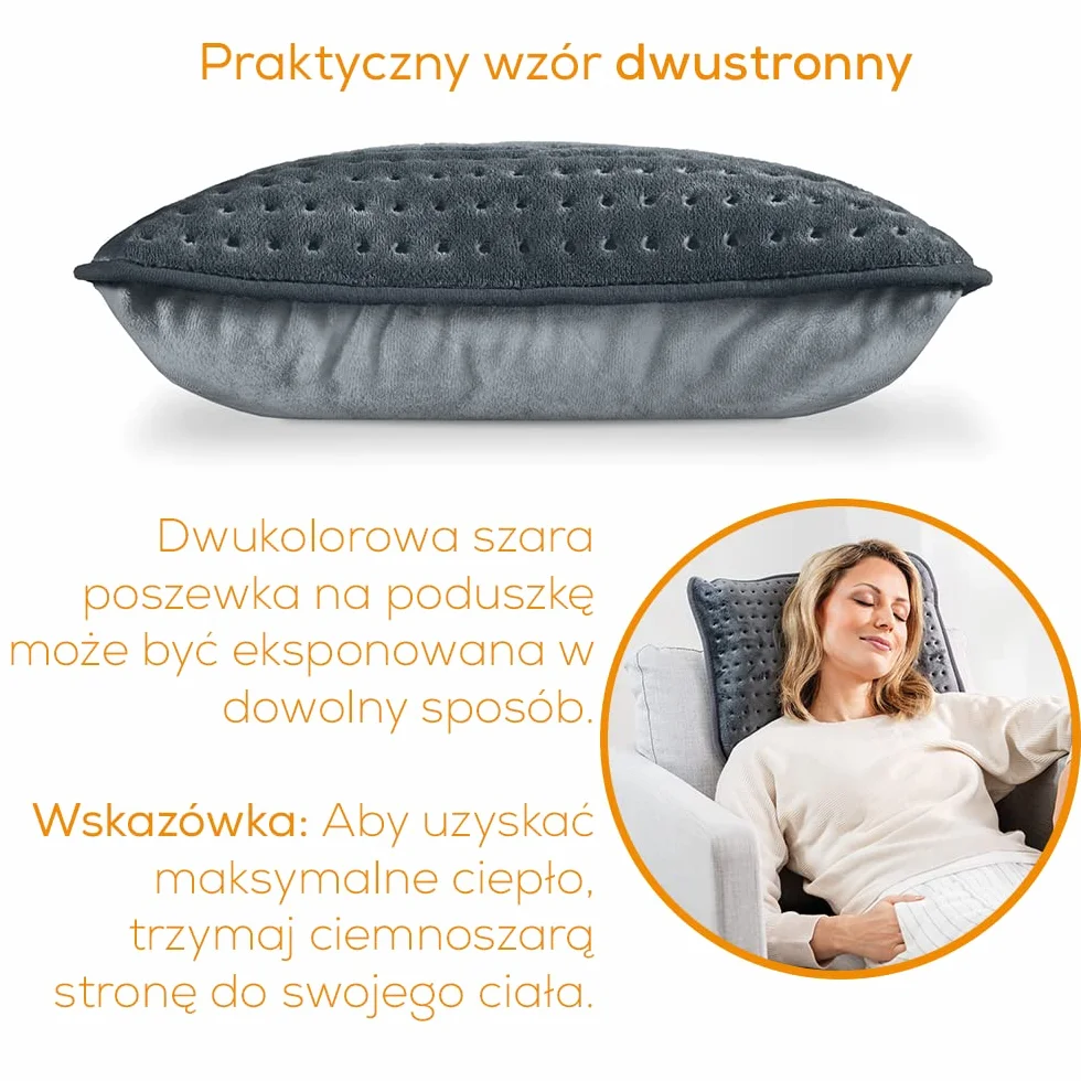 Beurer HK 48 Poduszka grzewcza z szybkim ogrzewaniem, 3 ustawieniami temperatury, automatycznym wyłączaniem
