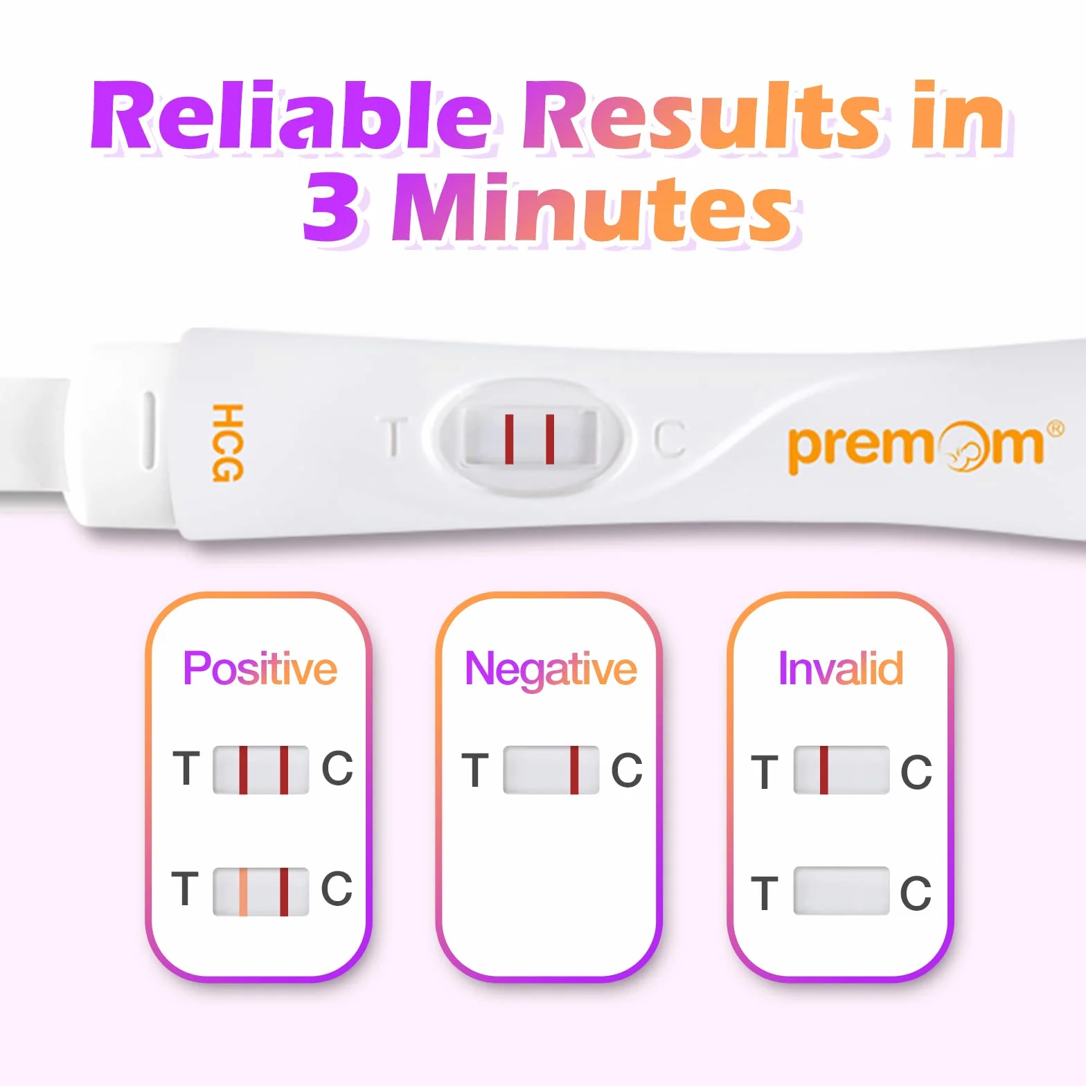 Premom Test Ciążowy 10 IU/L Szybki z Aplikacją