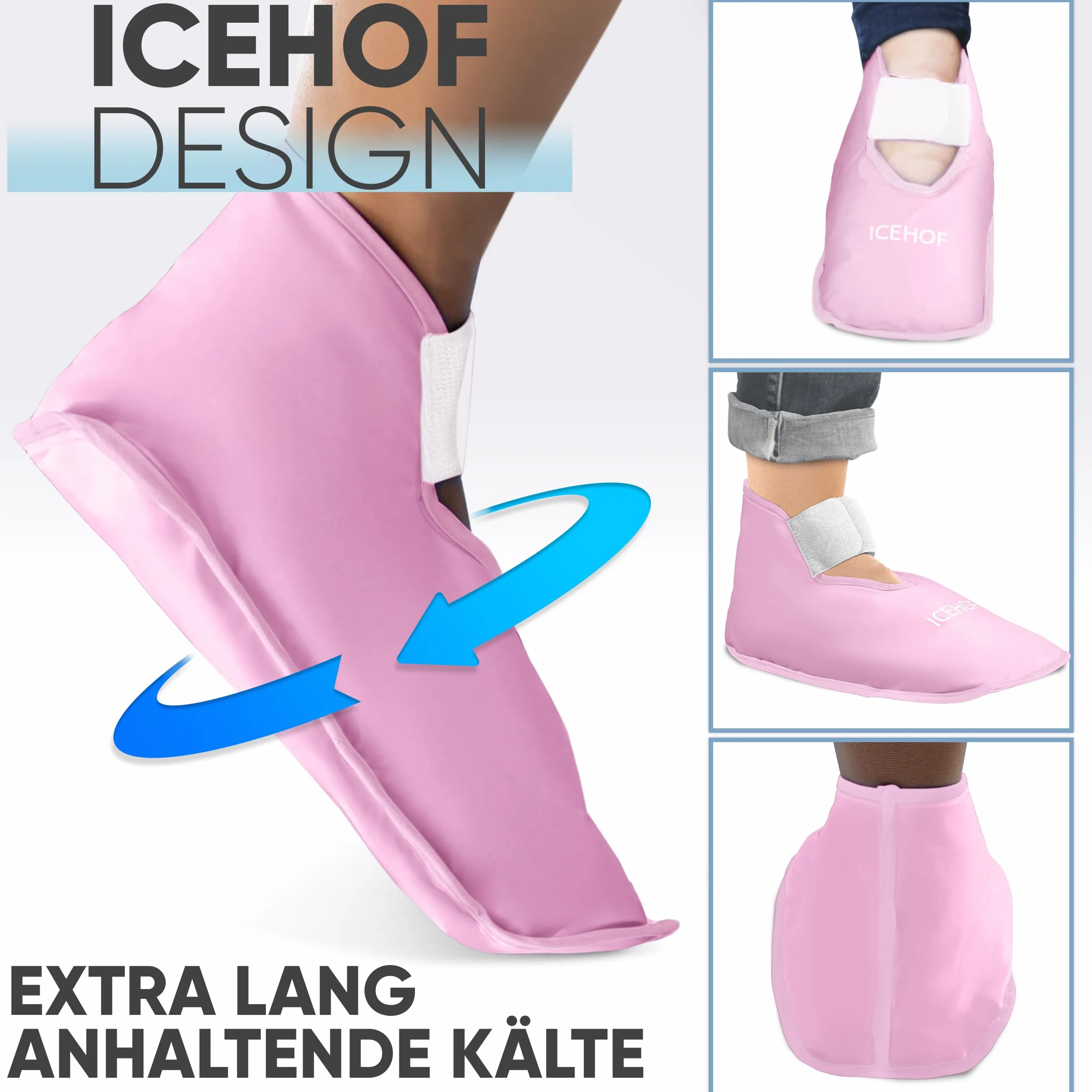 ICEHOF Buty chłodzące + buty – delikatny materiał – skarpety chłodzące z żelem, terapia zimnem dla stóp i stóp w przypadku chemioterapii, reumatyzmu, skarpety lodowe, chemioterapia, rozmiar