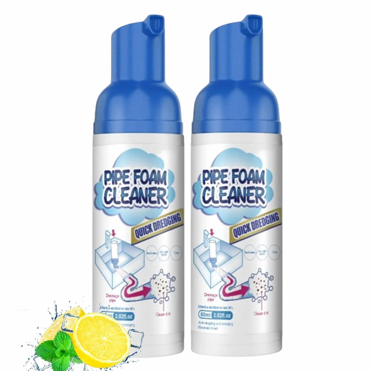 Pianka do czyszczenia odpływów piankowych do zlewu, wydajna pianka do czyszczenia zlewu i odpływu, do wanny