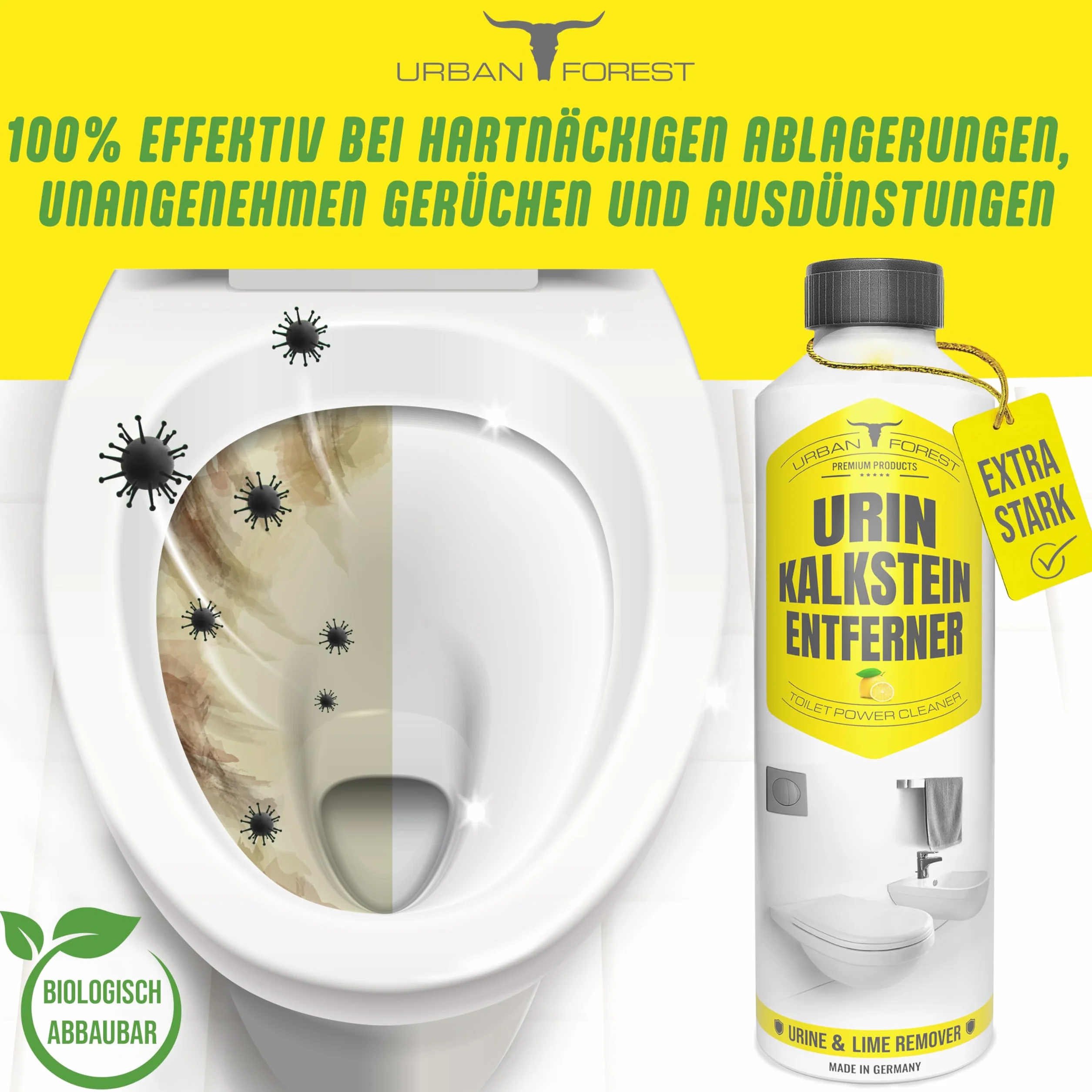 URBAN FOREST środek do usuwania kamienia moczu, bardzo mocny do toalety i bidetu