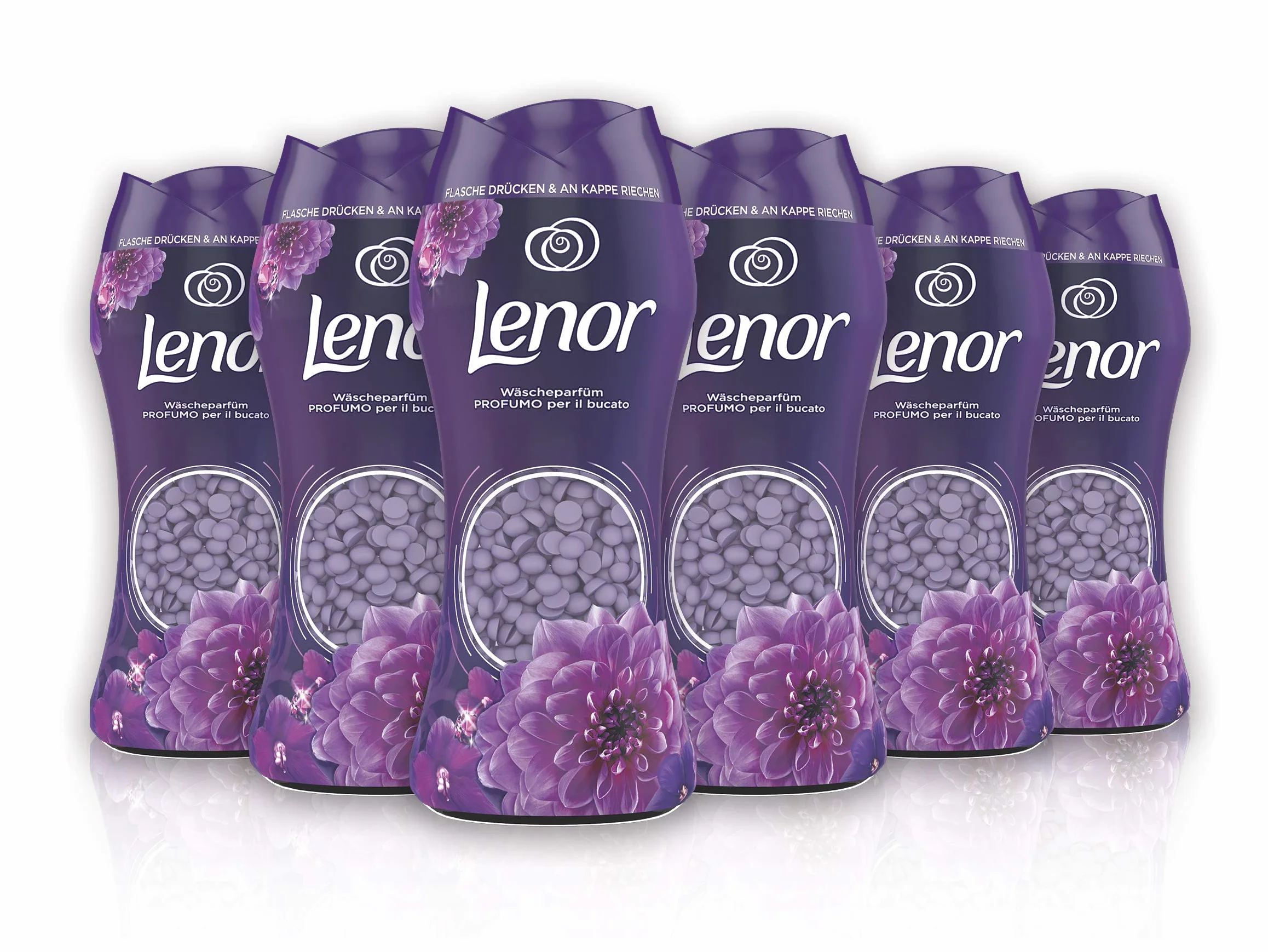 Lenor Perełki zapachowe do prania zestaw 6 x 210 g wzmacniacz zapachu rozmiar maxi