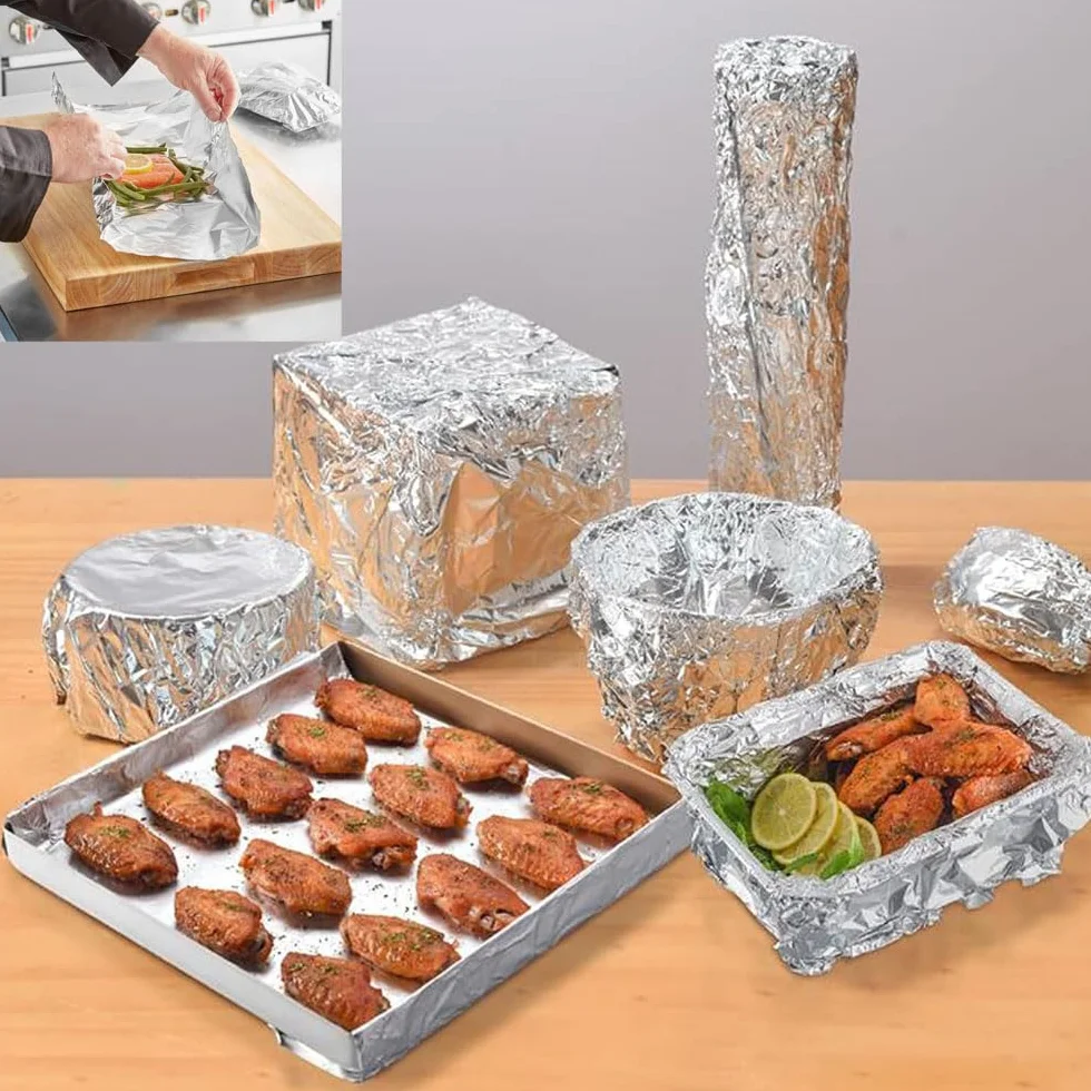 Folia aluminiowa do grilla 60 m x 30 cm catering roll