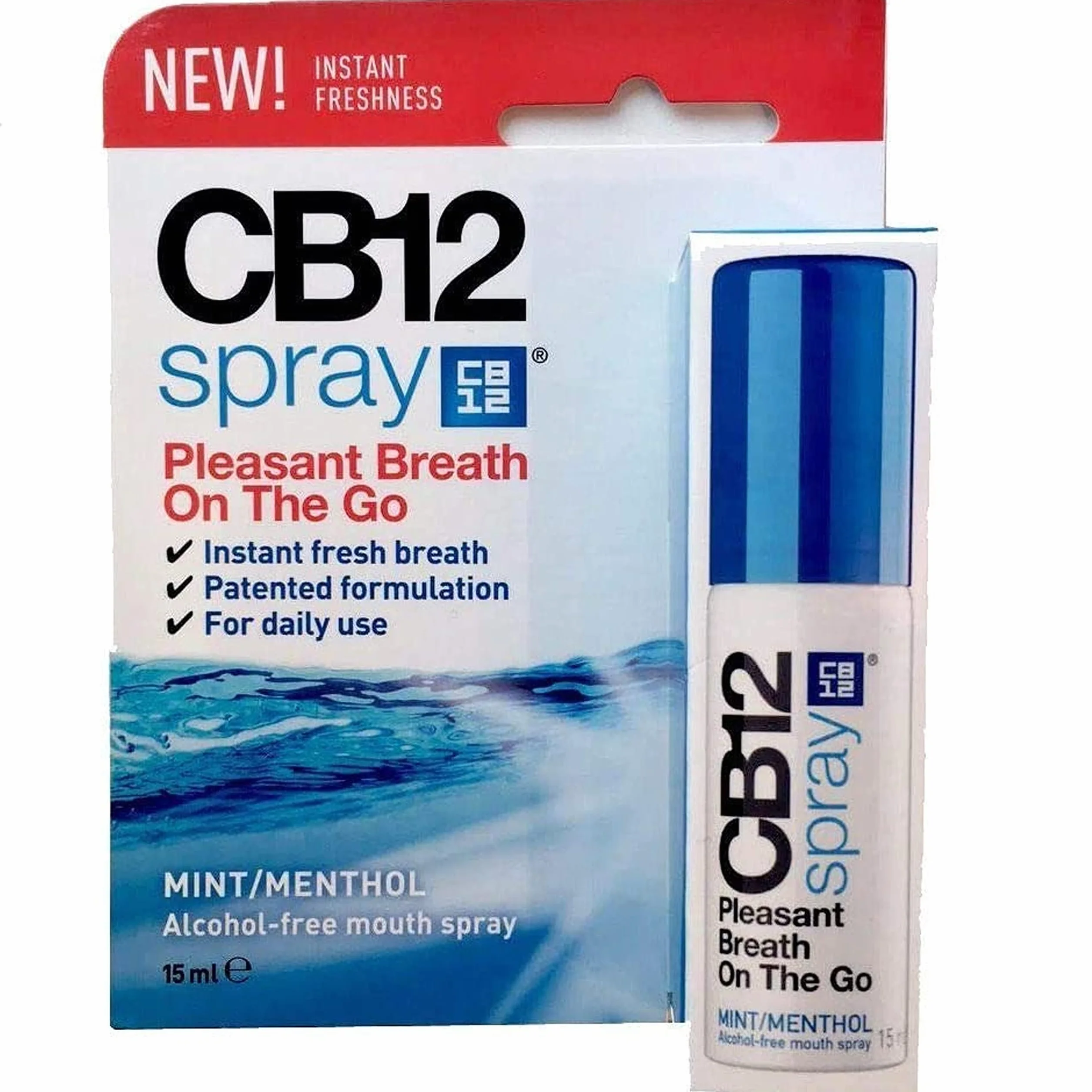 2x CB12 Spray 15 ml PZN: 12414534 spray do ust zapewniający świeży oddech, bezalkoholowy