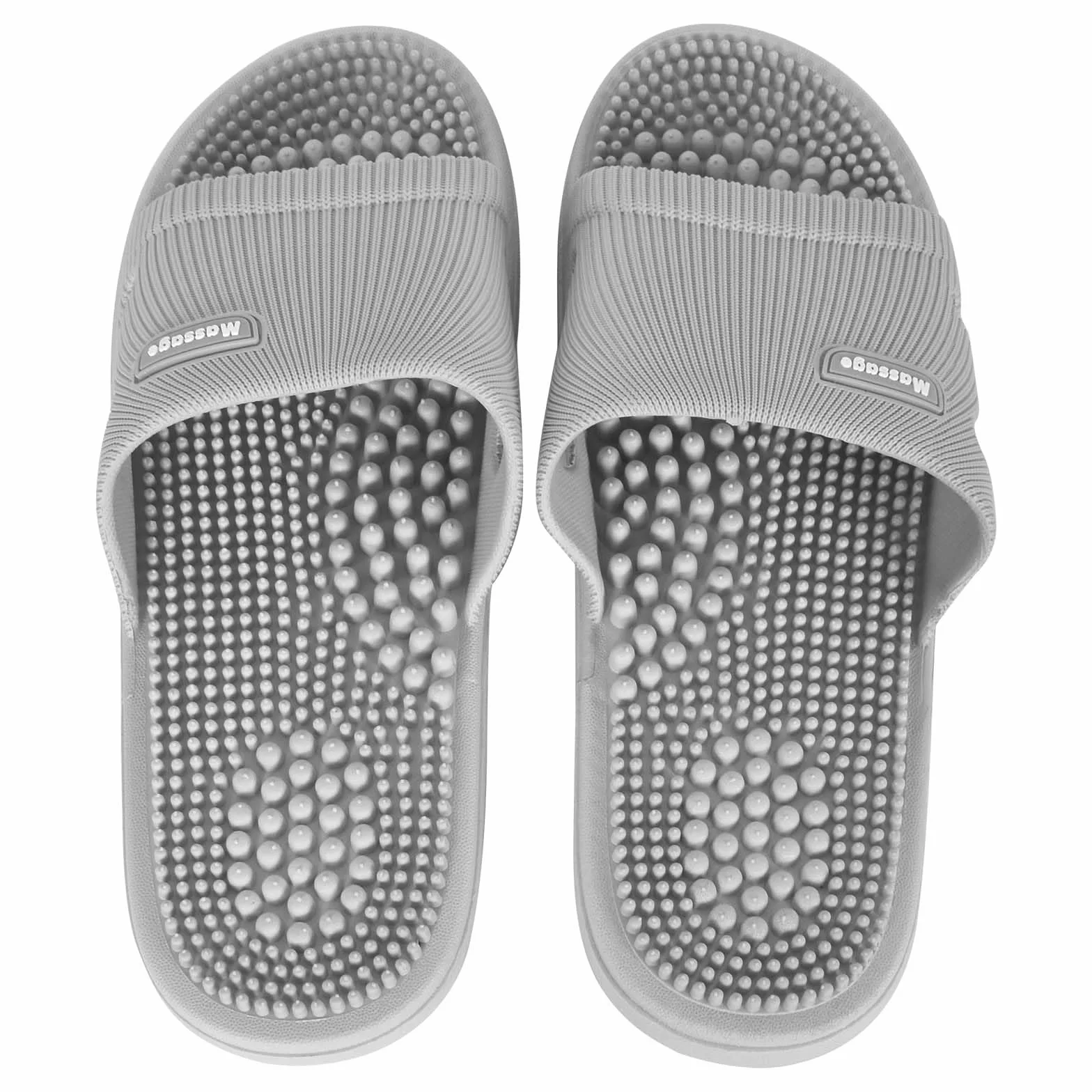 Zimoer Kapcie masujące Buty do masażu stóp z akupresurą Antypoślizgowe Stymulacja refleksyjnych obszarów, szary, 42 EU