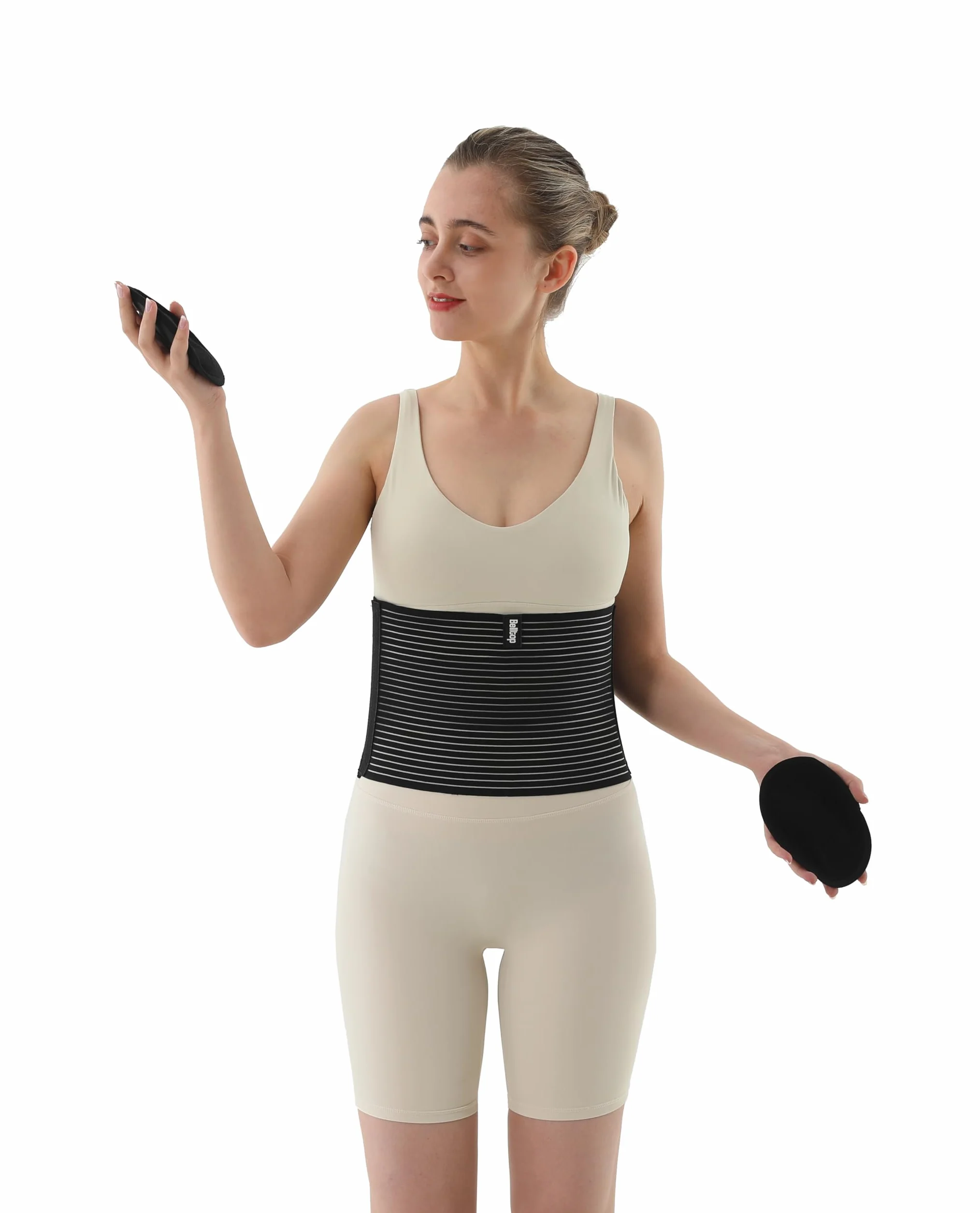 Pas przepuklinowy pępkowy z 2 wkładkami uciskowymi S/M 62-98 cm