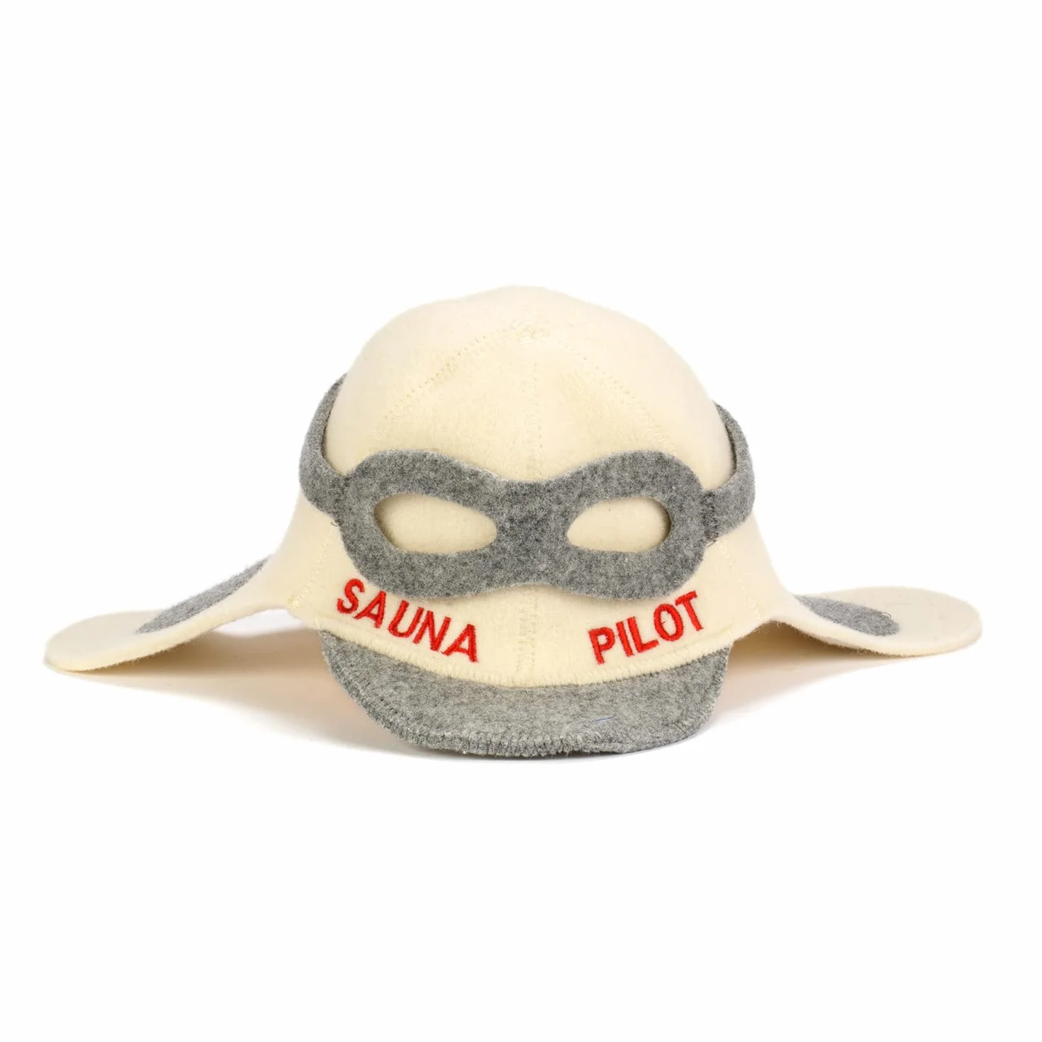 Czapka pilotka do sauny 100% organiczna wełna filcowa ochraniacz włosów haftowany