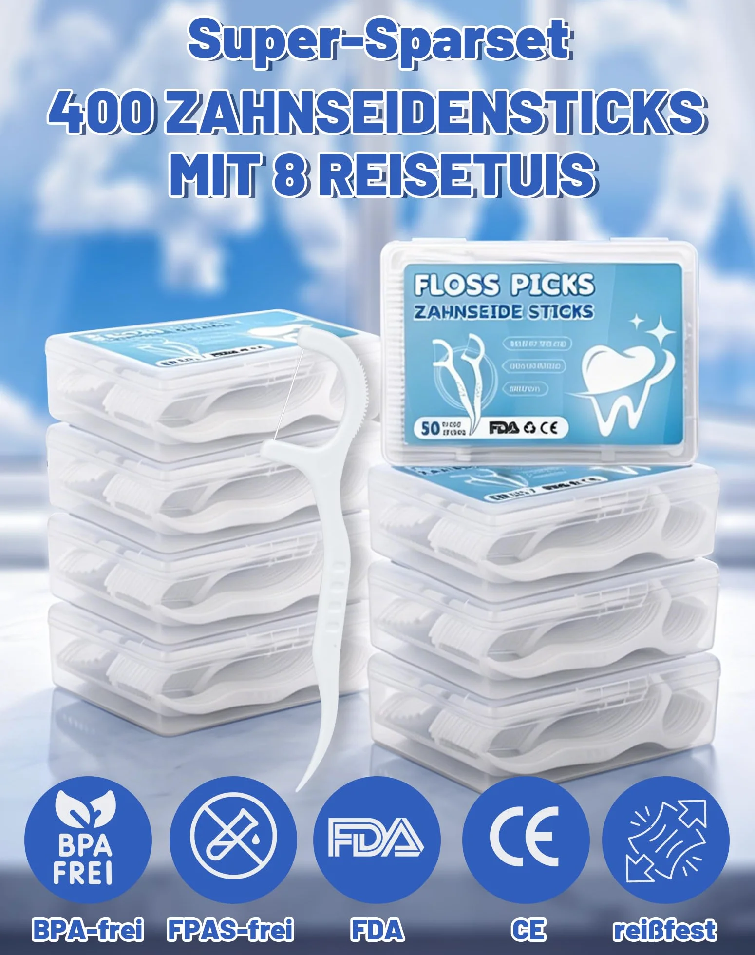 Patyczki z nicią dentystyczną, 400