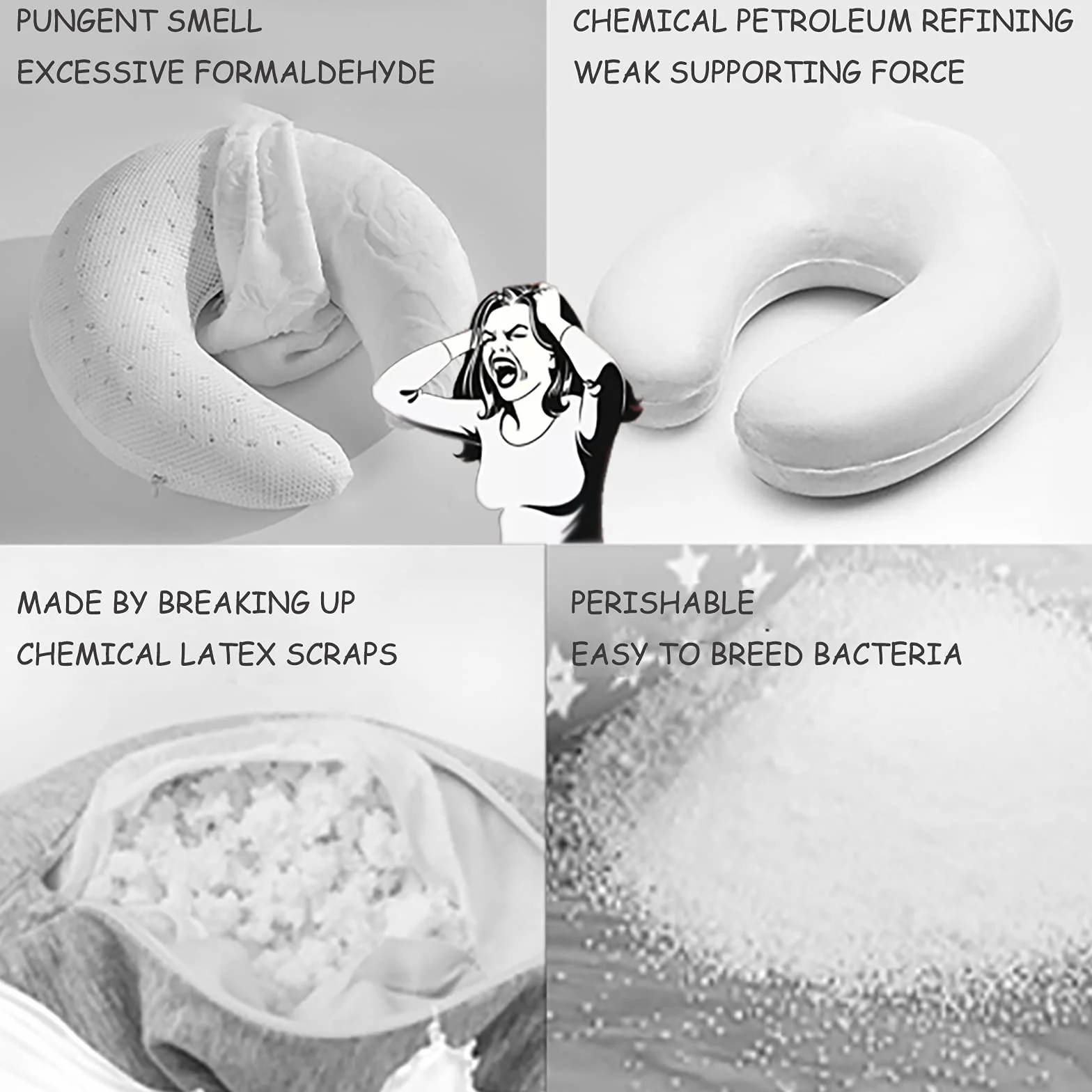 Stół do masażu Regulowana poduszka w kształcie litery U z elastyczną pianką z pamięcią kształtu Czarna