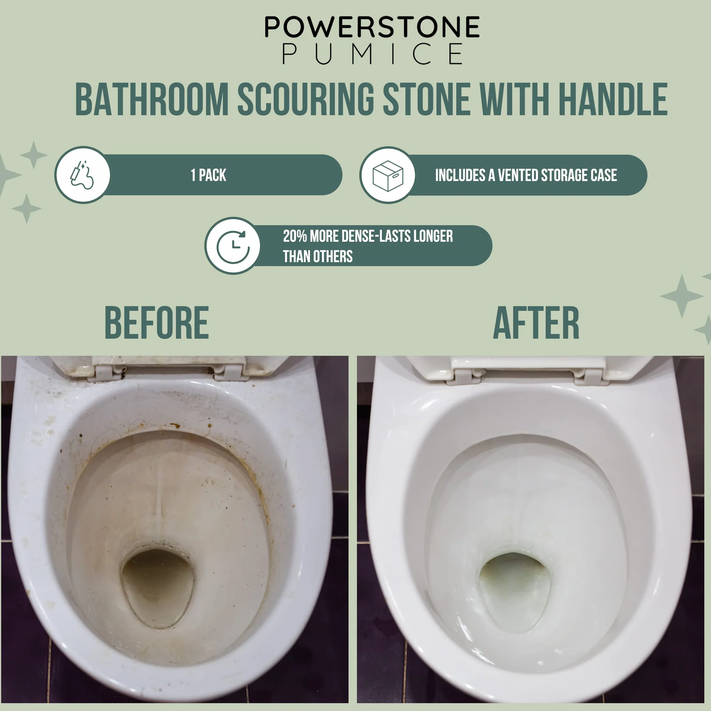 Powerstone Pumeks środek do czyszczenia muszli klozetowej z uchwytem 1 opakowanie
